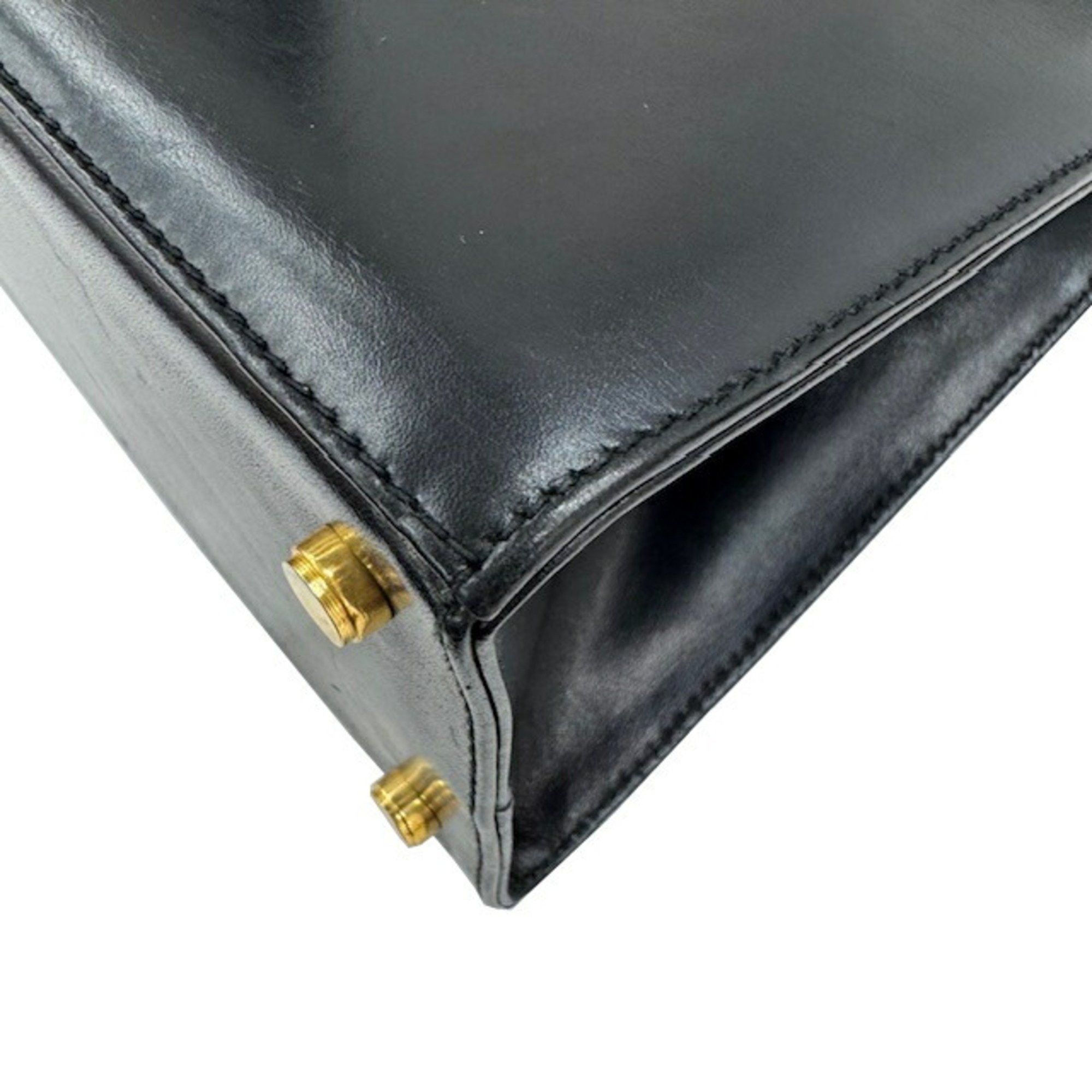 Salvatore Ferragamo Salvatore Ferragamo Vara Bow Handbag Black Leather Women's Size ONE SIZE - 9 Thumbnail