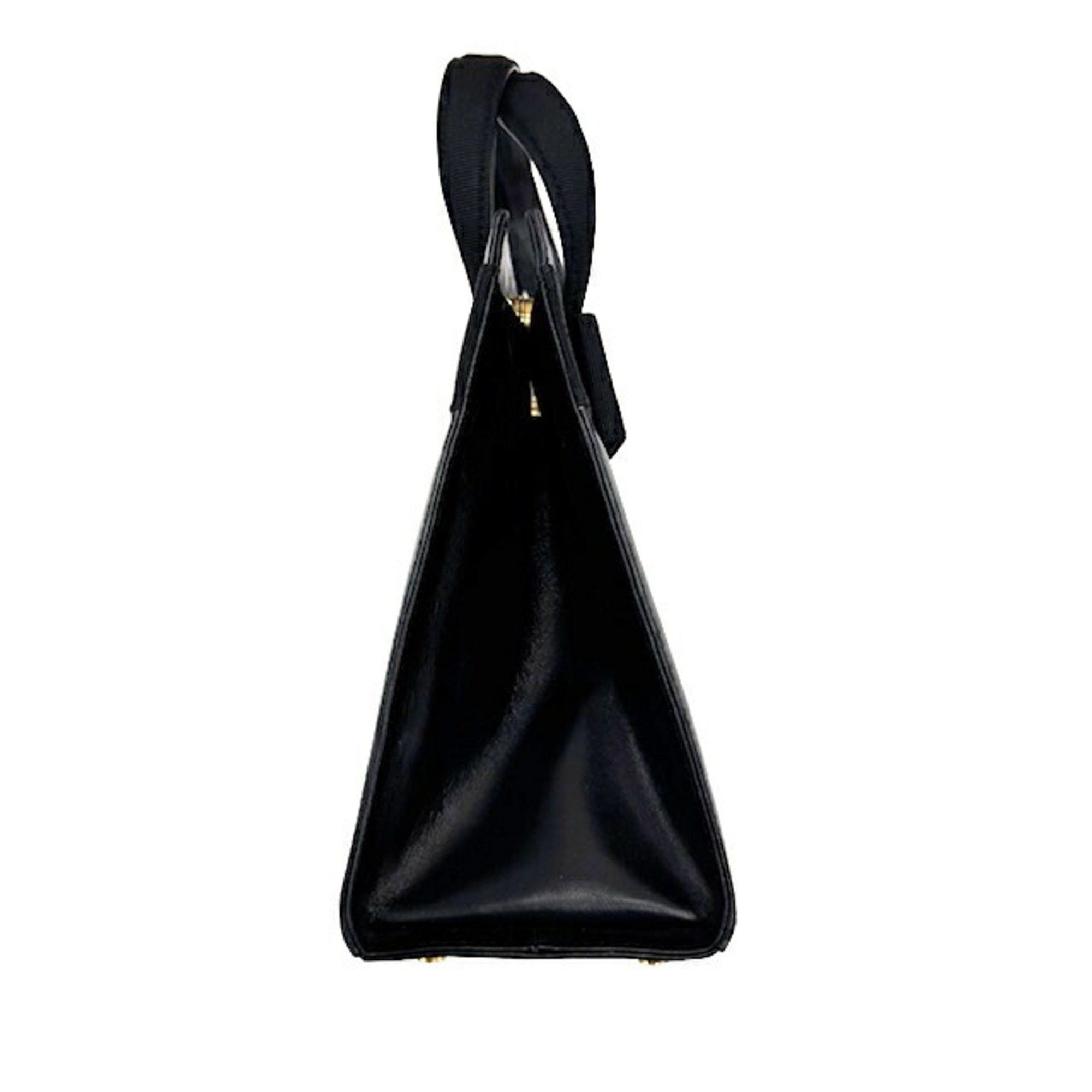 Salvatore Ferragamo Salvatore Ferragamo Vara Bow Handbag Black Leather Women's Size ONE SIZE - 3 Thumbnail