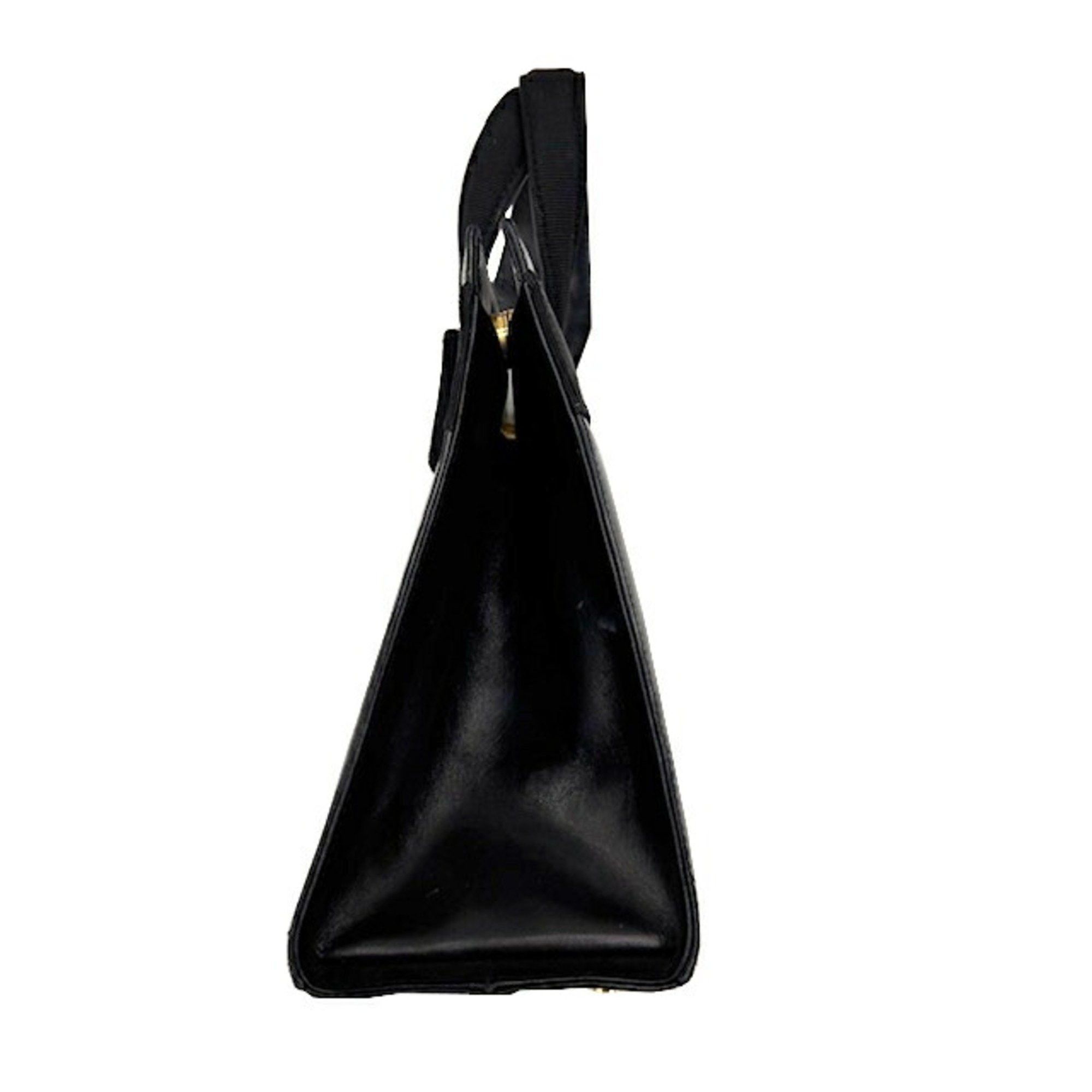 Salvatore Ferragamo Salvatore Ferragamo Vara Bow Handbag Black Leather Women's Size ONE SIZE - 4 Thumbnail