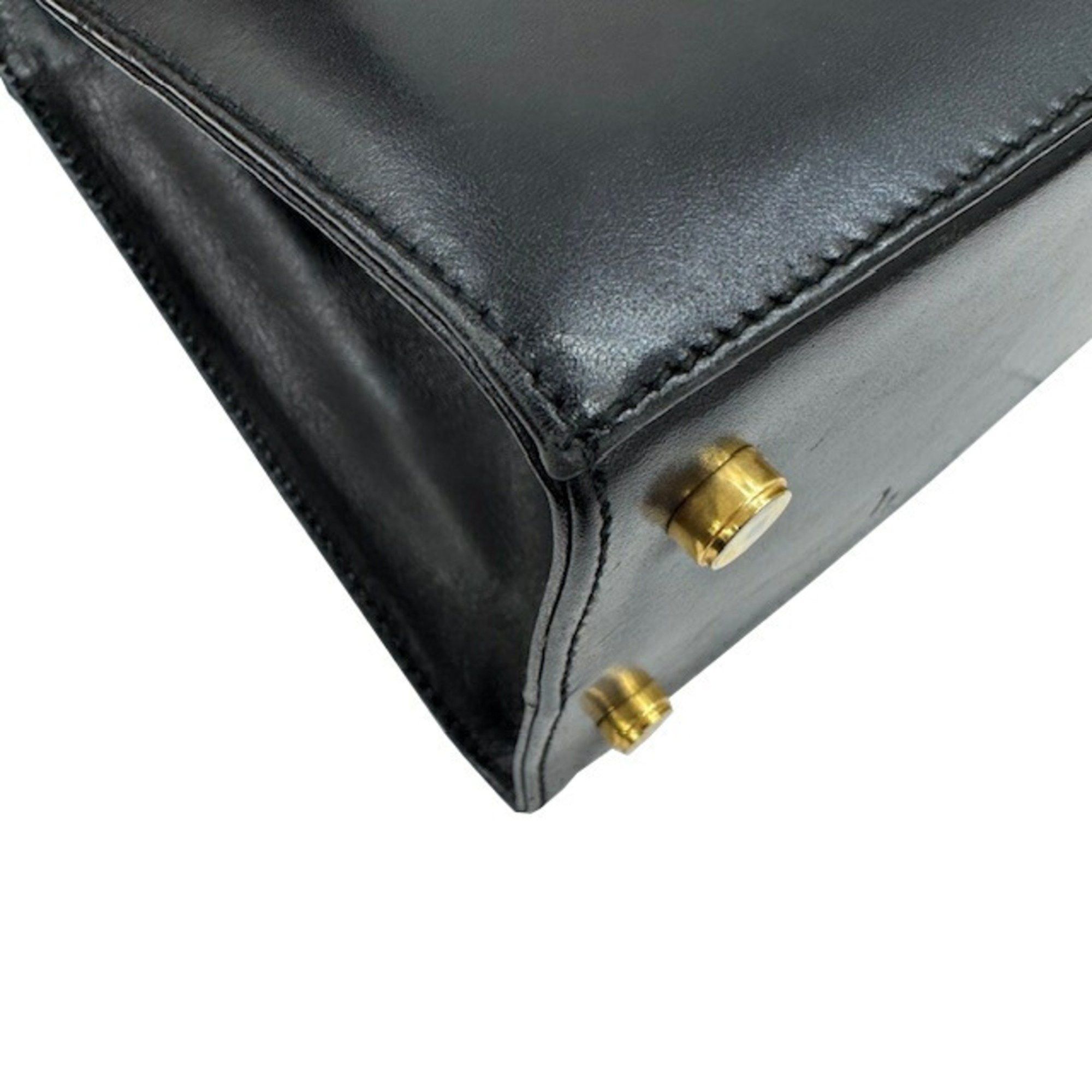 Salvatore Ferragamo Salvatore Ferragamo Vara Bow Handbag Black Leather Women's Size ONE SIZE - 6 Thumbnail