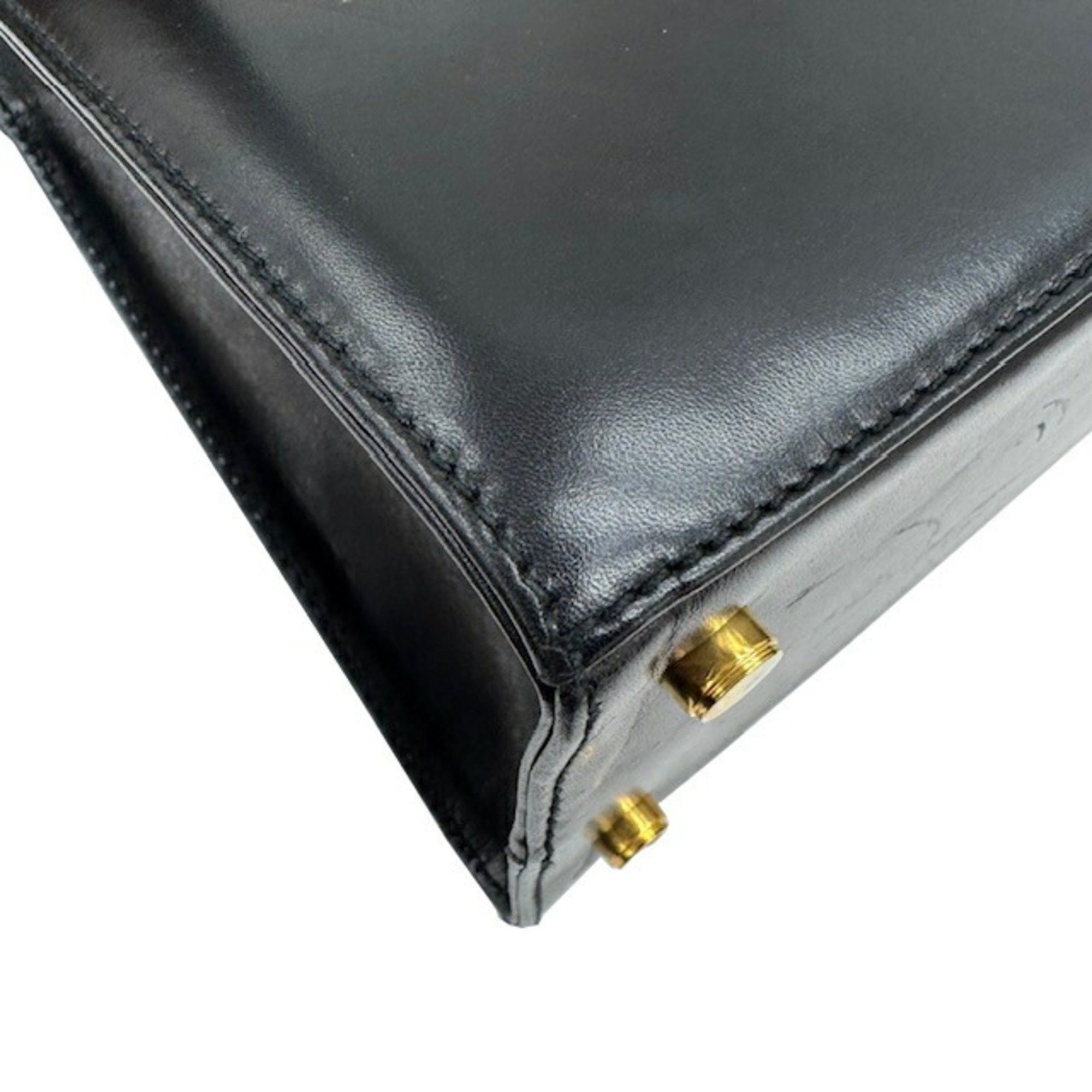 Salvatore Ferragamo Salvatore Ferragamo Vara Bow Handbag Black Leather Women's Size ONE SIZE - 8 Thumbnail