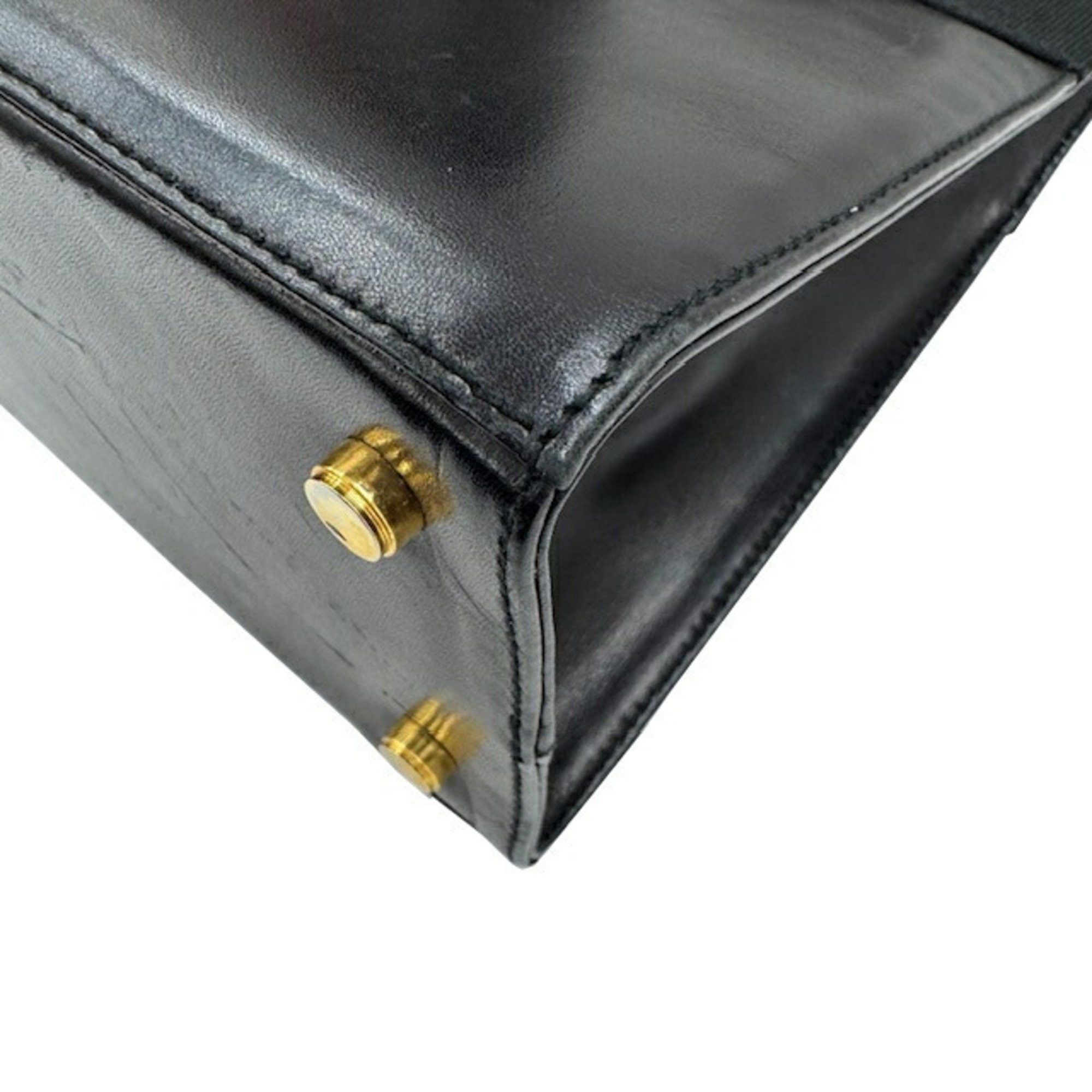 Salvatore Ferragamo Salvatore Ferragamo Vara Bow Handbag Black Leather Women's Size ONE SIZE - 7 Thumbnail