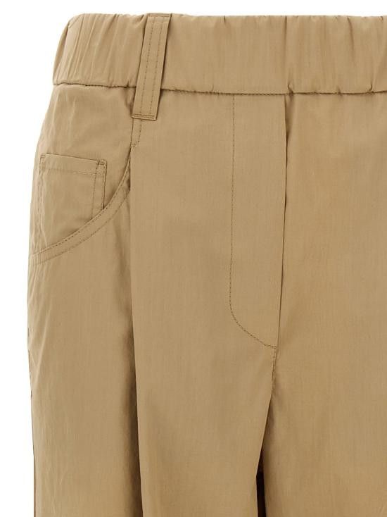 Brunello Cucinelli BRUNELLO CUCINELLI Women Straight Pants M0H93P8907 C2871 BEIGE Size 32" / US 10 / IT 46 - 3 Thumbnail