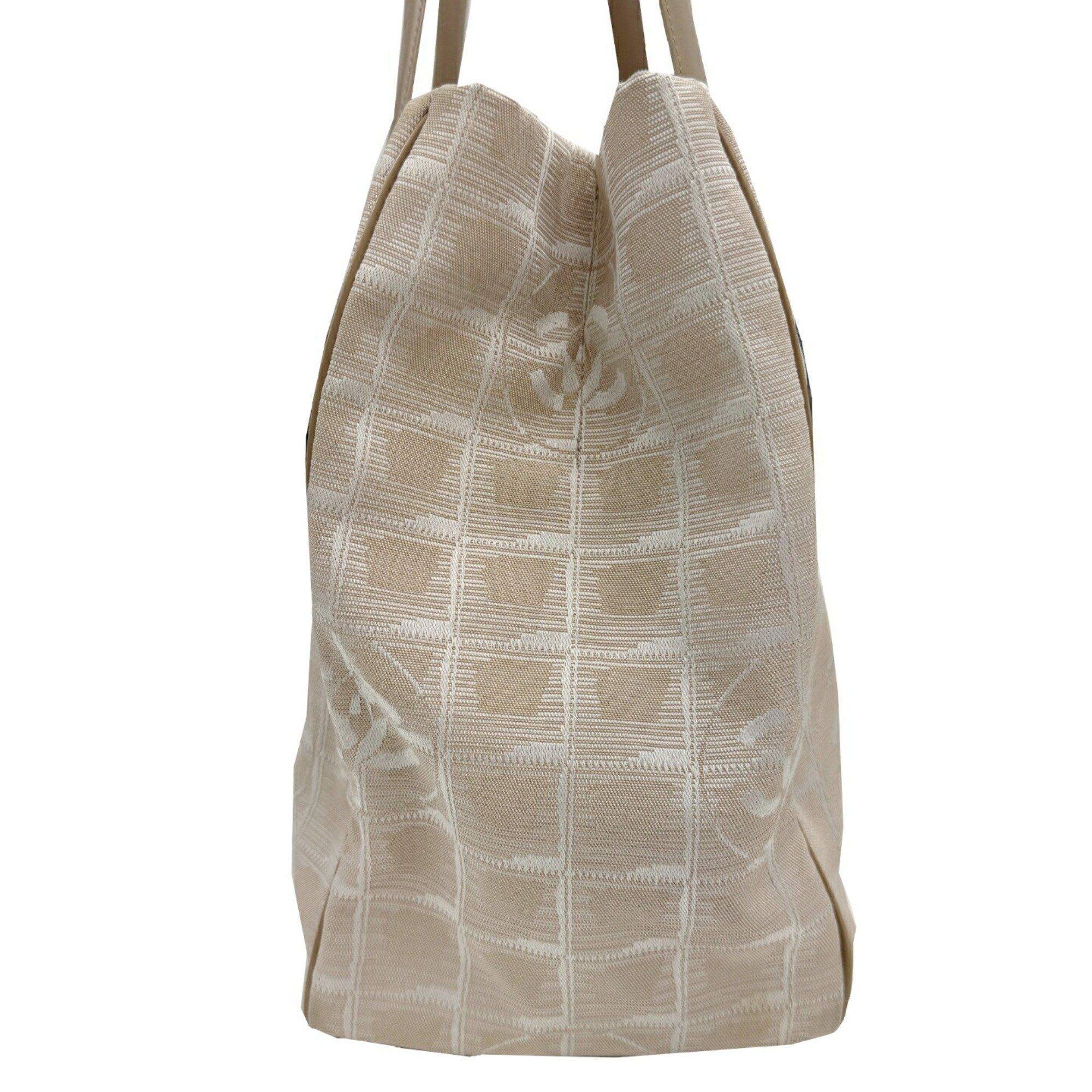 Chanel CHANEL New Travel Line Tote Bag Beige Nylon 1 2008 Women's Size ONE SIZE - 4 Thumbnail