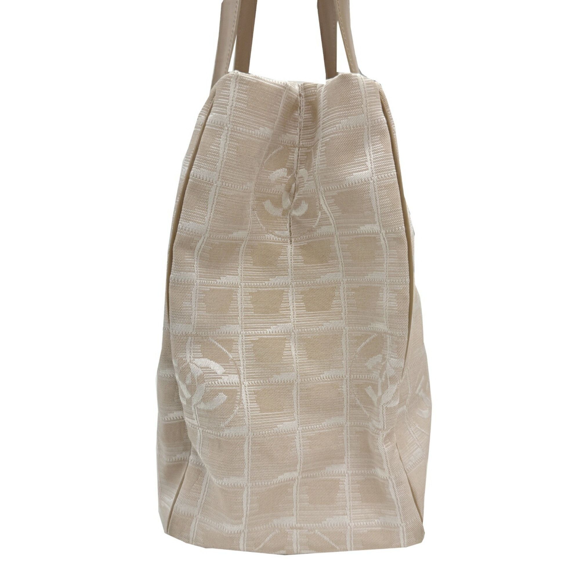 Chanel CHANEL New Travel Line Tote Bag Beige Nylon 1 2008 Women's Size ONE SIZE - 3 Thumbnail