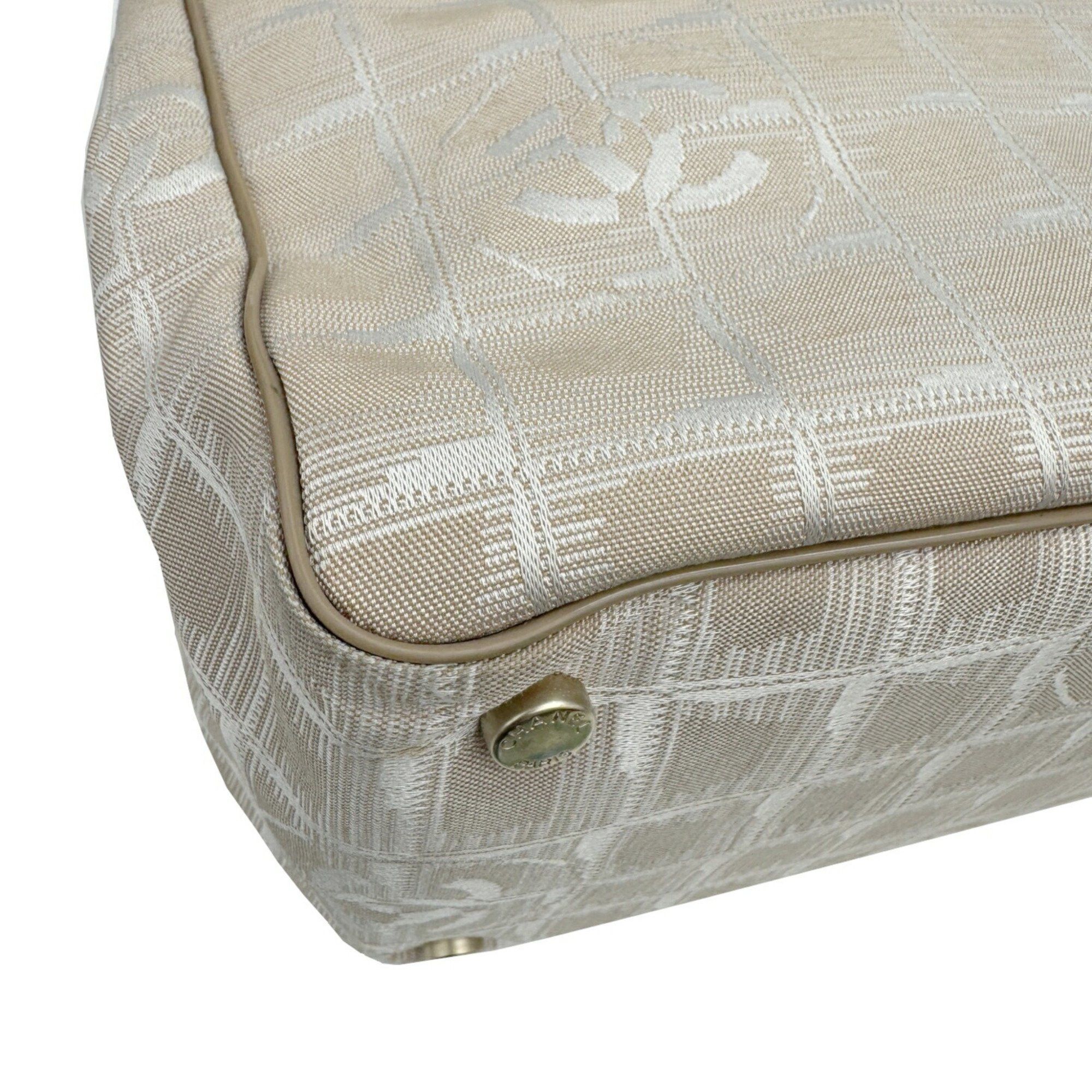Chanel CHANEL New Travel Line Tote Bag Beige Nylon 1 2008 Women's Size ONE SIZE - 6 Thumbnail