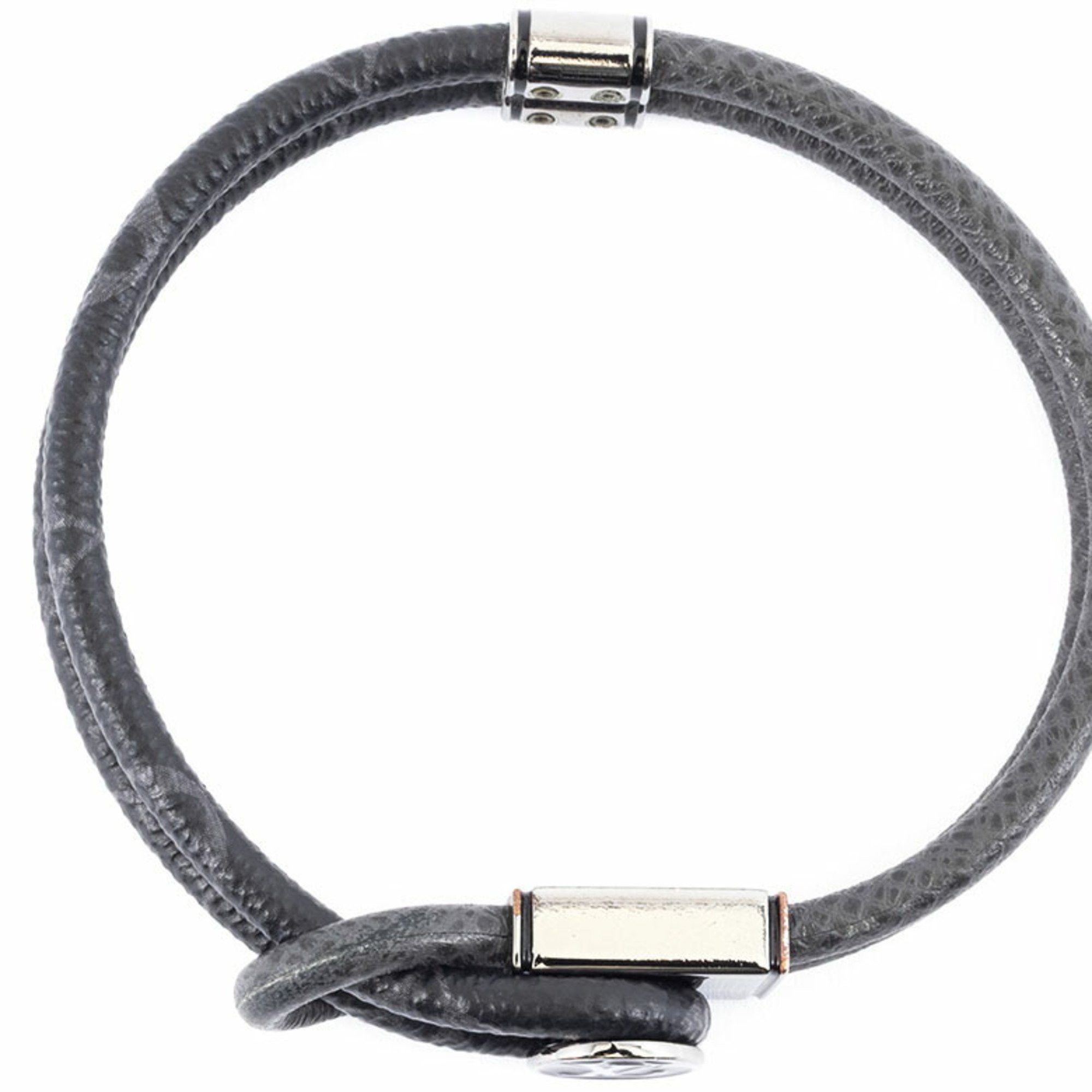 Louis Vuitton Louis Vuitton Bracelet Loop It M6780D Monogram Eclipse Canvas | Taiga Black Grey Men's LOUIS VUITTON Size ONE SIZE - 8 Thumbnail