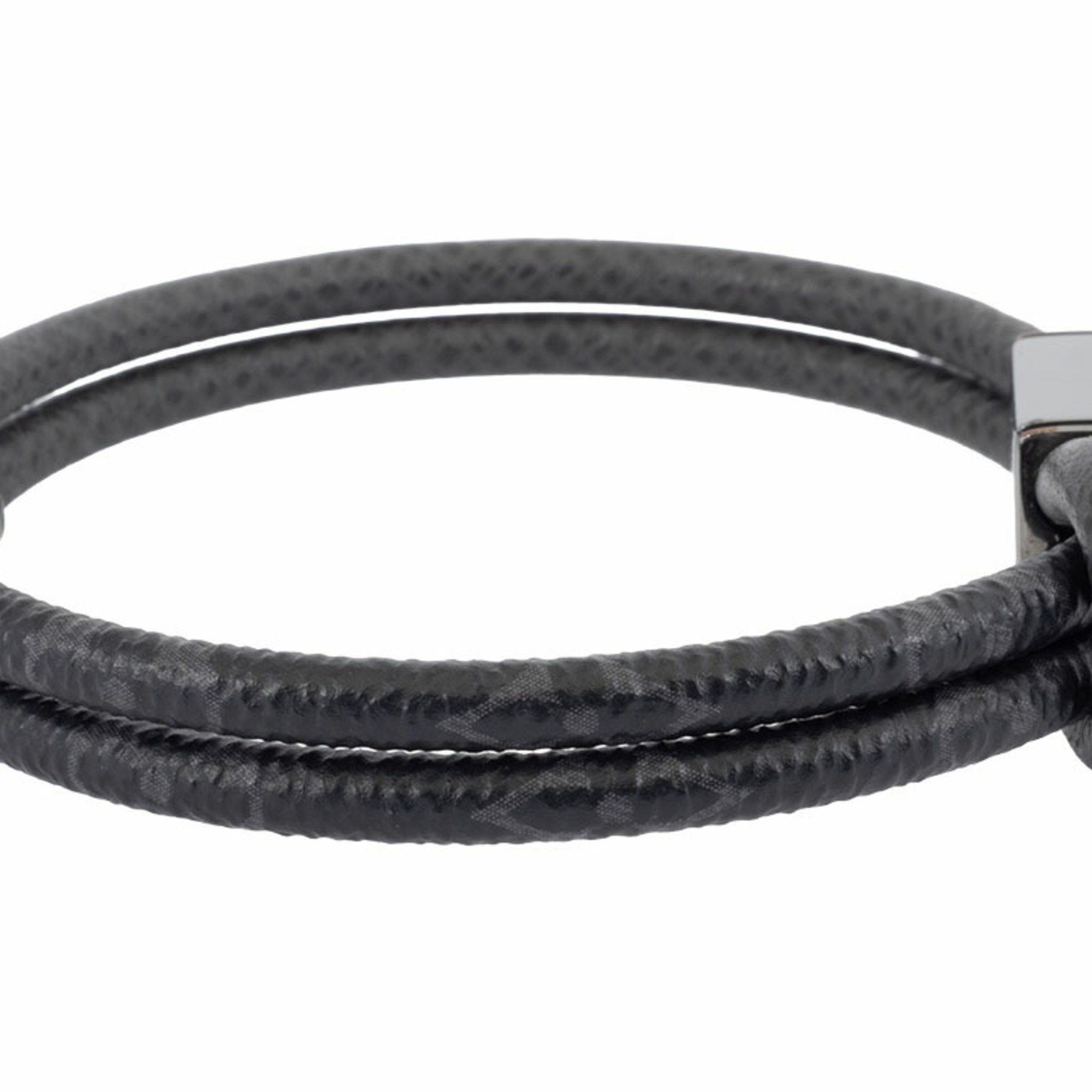 Louis Vuitton Louis Vuitton Bracelet Loop It M6780D Monogram Eclipse Canvas | Taiga Black Grey Men's LOUIS VUITTON Size ONE SIZE - 3 Thumbnail