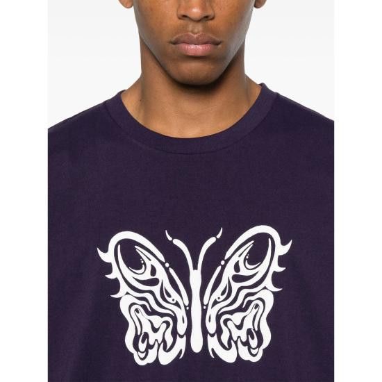 Needles NEEDLES Men T-Shirts QV433 EGGPL PURPLE Size US XL / EU 56 / 4 - 3 Thumbnail