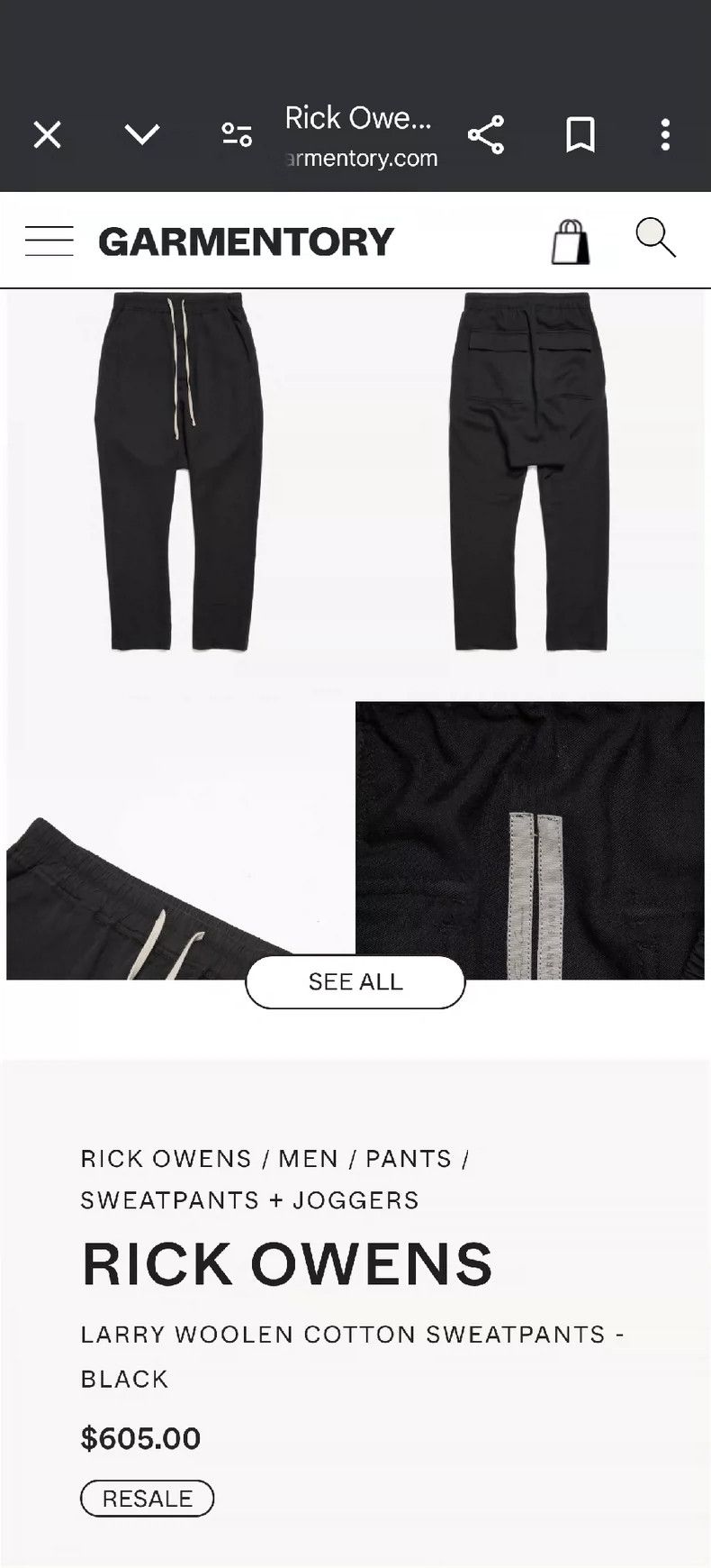 Rick Owens Rick Owens FW19 Wool Pants Size 48 - dmc Size US 31 - 4 Thumbnail