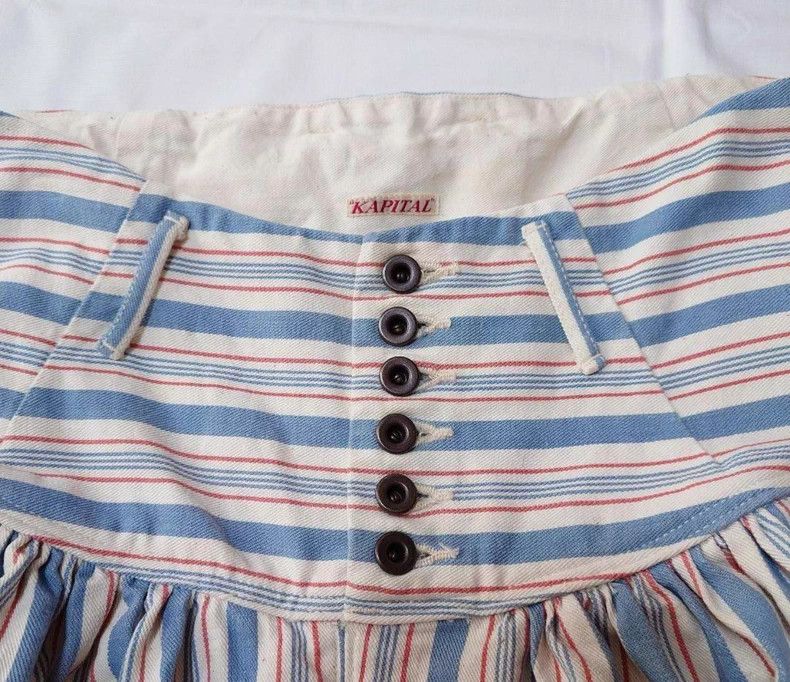 Kapital Capital Striped Pants Skirt in Excellent Condition Size US 26 / EU 42 - 3 Thumbnail