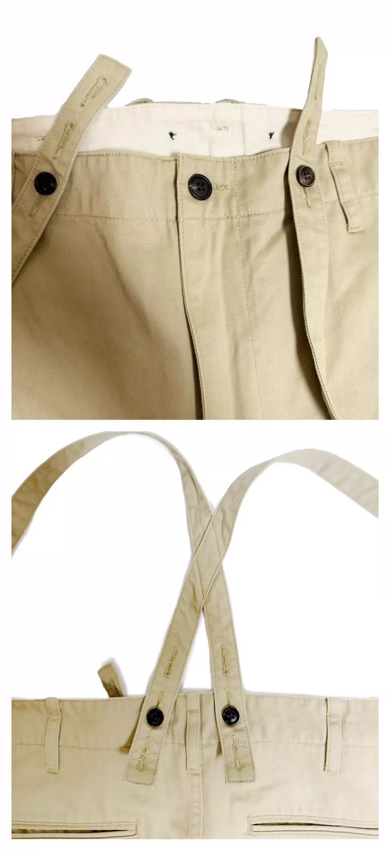 Visvim Beige Jumbo Pastoral Braces Shorts for Summer Size US 26 / EU 42 - 4 Thumbnail