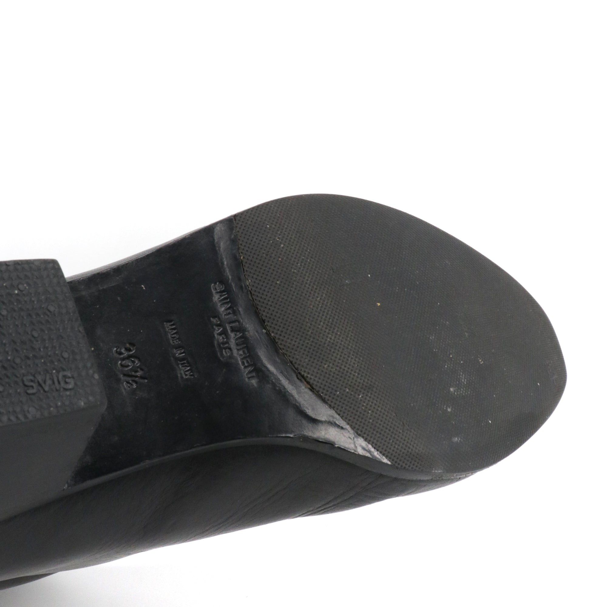 Saint Laurent Paris SAINT LAURENT - Saint Laurent Beat ankle boots in black leather (T36.5) Size US 5.5 / IT 35.5 - 7 Thumbnail