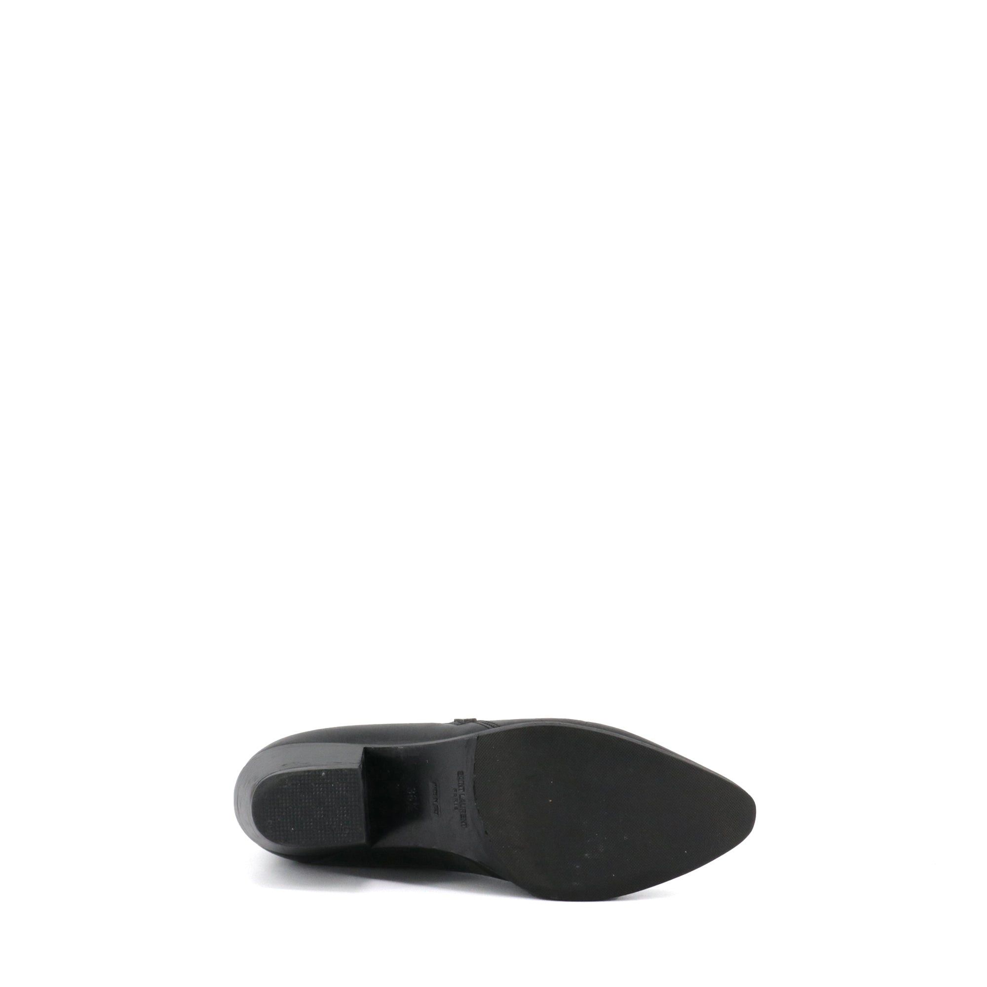 Saint Laurent Paris SAINT LAURENT - Saint Laurent Beat ankle boots in black leather (T36.5) Size US 5.5 / IT 35.5 - 3 Thumbnail