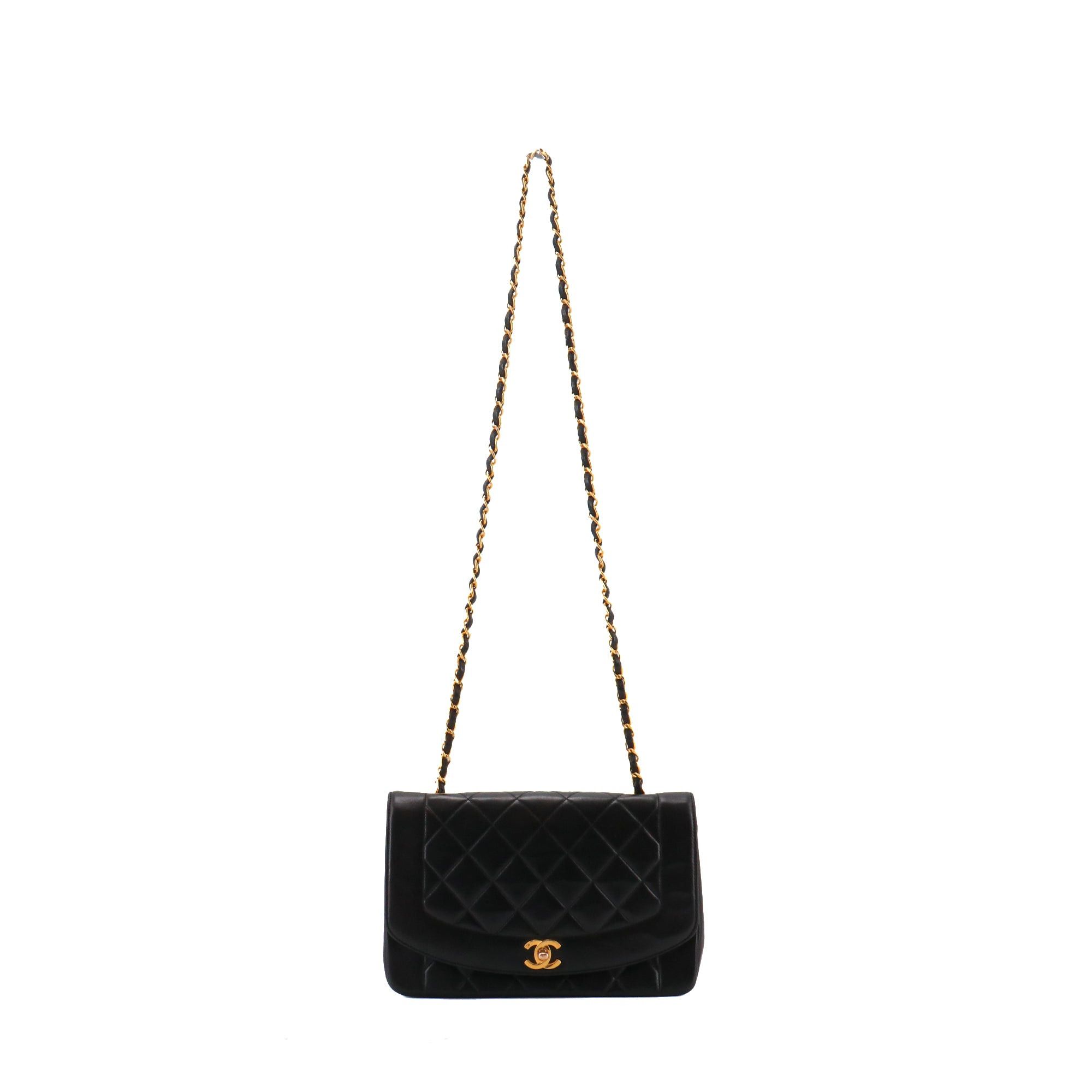Chanel CHANEL - Diana Chanel shoulder bag in vintage black quilted leather Size ONE SIZE - 5 Thumbnail