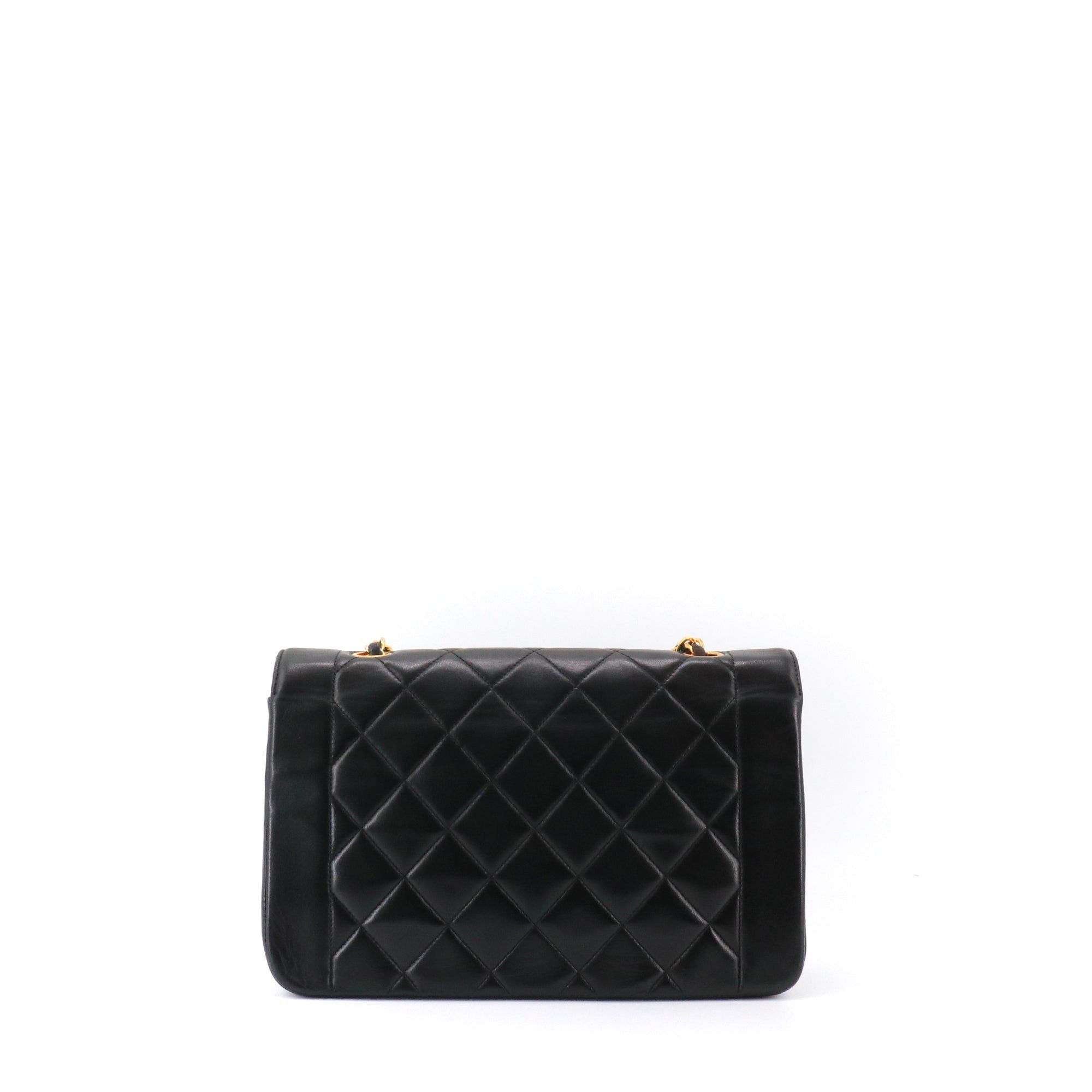 Chanel CHANEL - Diana Chanel shoulder bag in vintage black quilted leather Size ONE SIZE - 3 Thumbnail