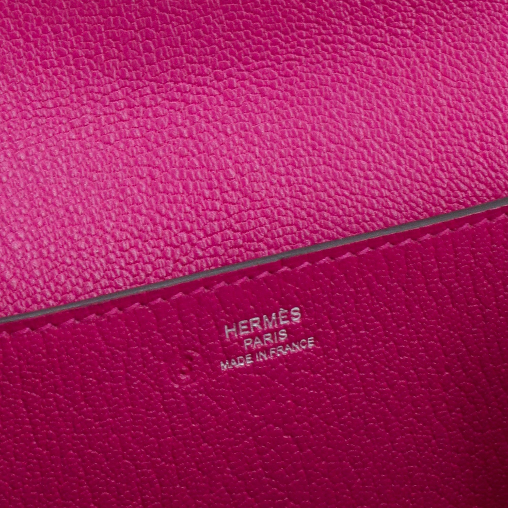 Hermes HERMÈS - Opli Hermès clutch in purple pink goat leather Size ONE SIZE - 8 Thumbnail