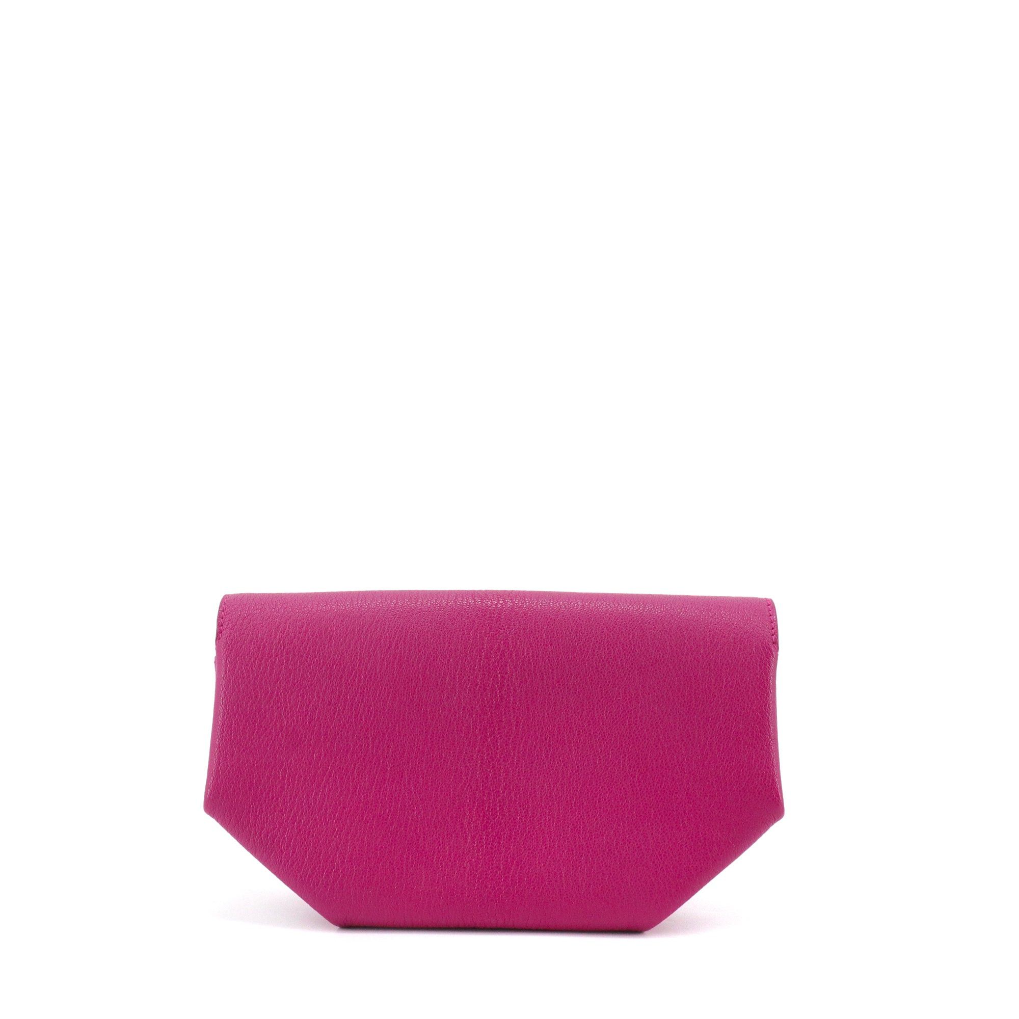 Hermes HERMÈS - Opli Hermès clutch in purple pink goat leather Size ONE SIZE - 3 Thumbnail