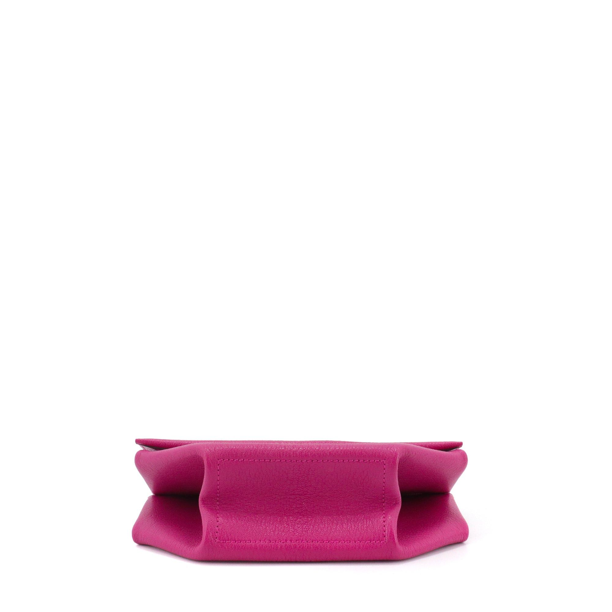 Hermes HERMÈS - Opli Hermès clutch in purple pink goat leather Size ONE SIZE - 4 Thumbnail