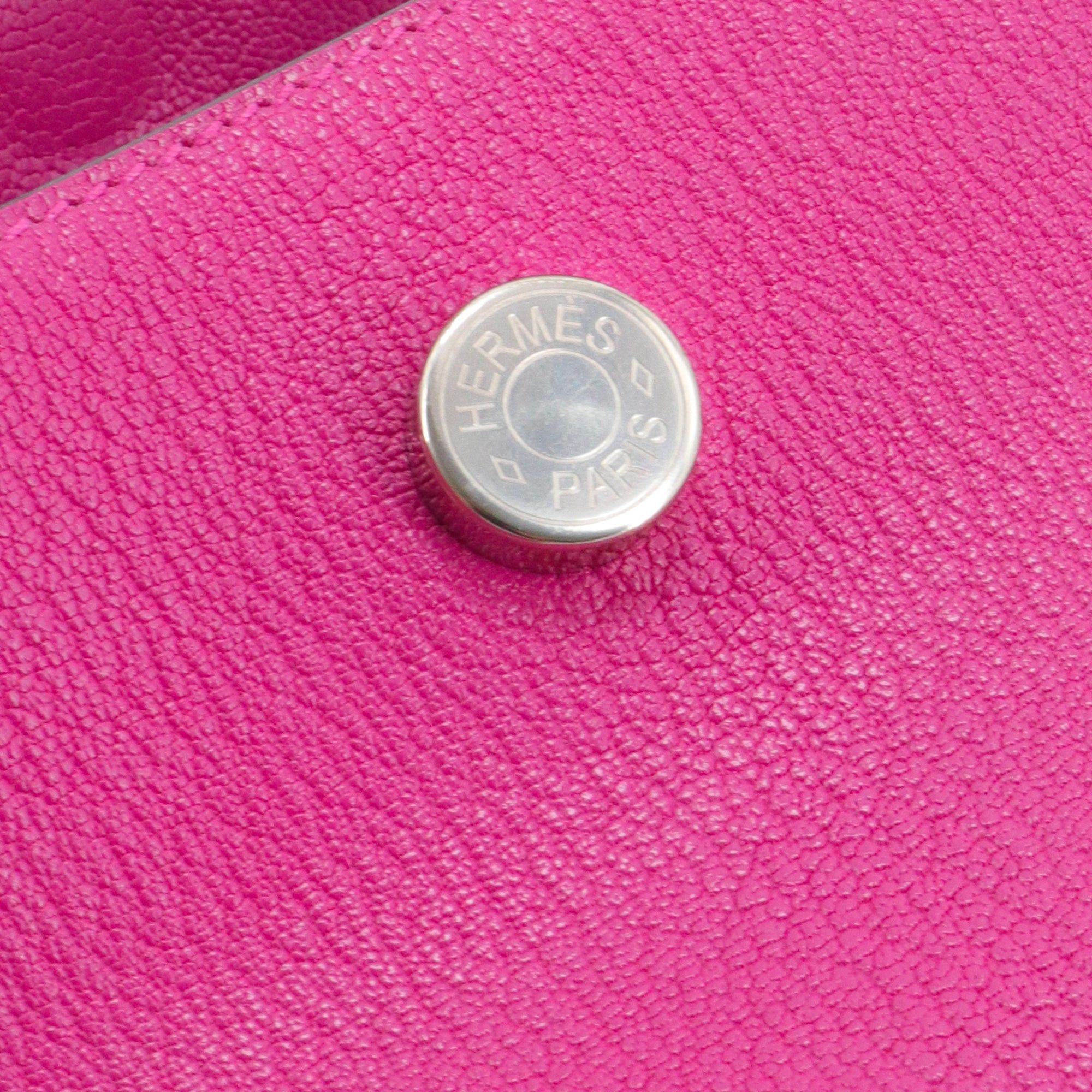 Hermes HERMÈS - Opli Hermès clutch in purple pink goat leather Size ONE SIZE - 5 Thumbnail