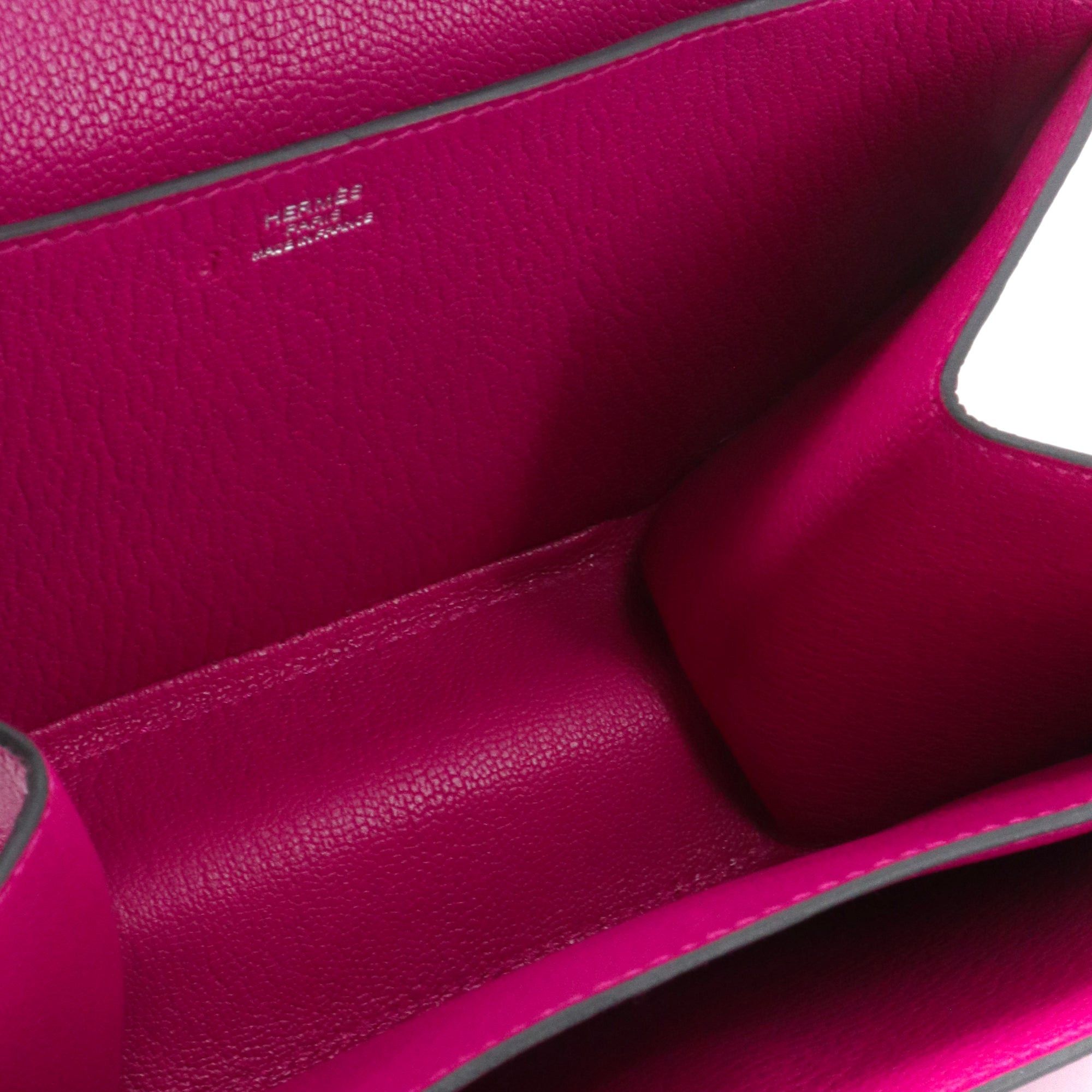 Hermes HERMÈS - Opli Hermès clutch in purple pink goat leather Size ONE SIZE - 6 Thumbnail