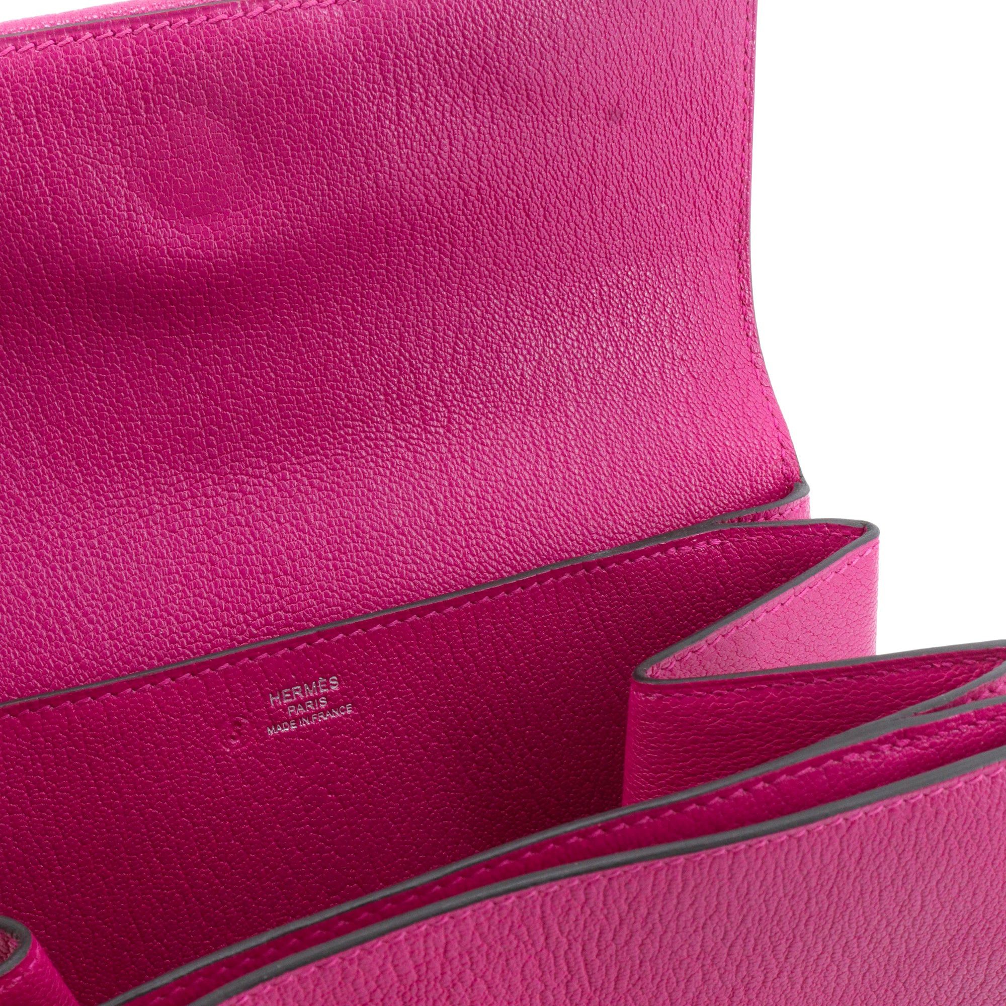 Hermes HERMÈS - Opli Hermès clutch in purple pink goat leather Size ONE SIZE - 7 Thumbnail