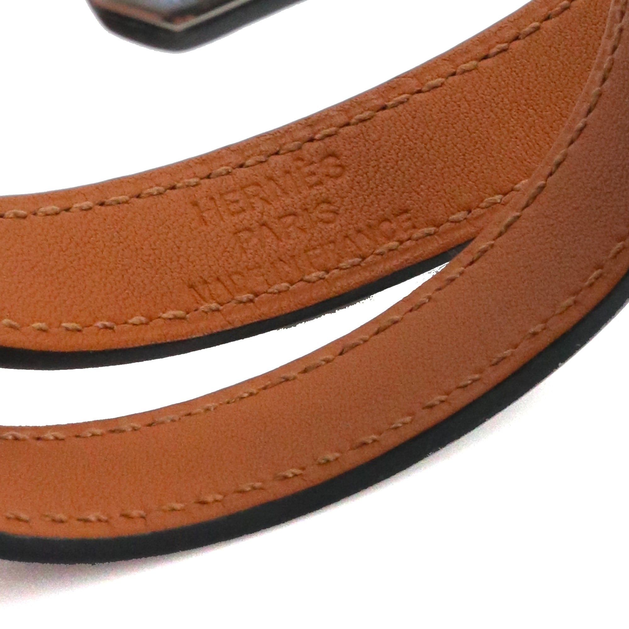 Hermes HERMÈS - Kelly Hermès double wrap bracelet in black leather (S) Size ONE SIZE - 4 Thumbnail