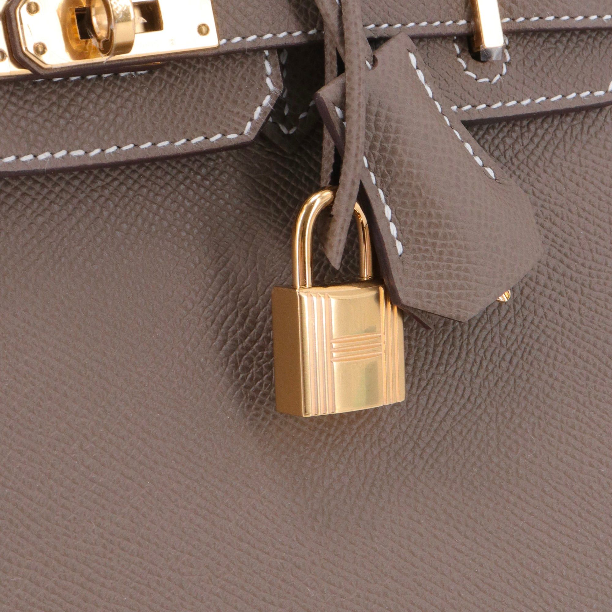 Hermes HERMÈS - Birkin 25 Hermès handbag in etoupe epsom leather Size ONE SIZE - 6 Thumbnail