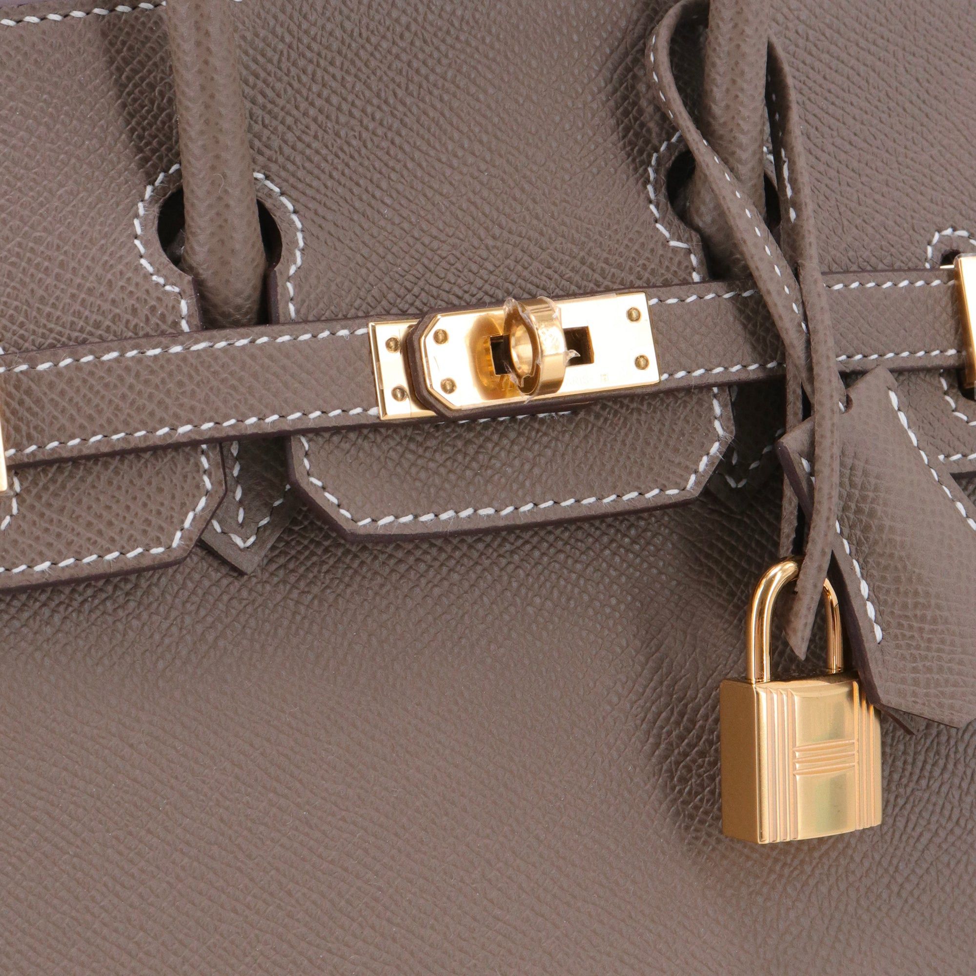 Hermes HERMÈS - Birkin 25 Hermès handbag in etoupe epsom leather Size ONE SIZE - 5 Thumbnail