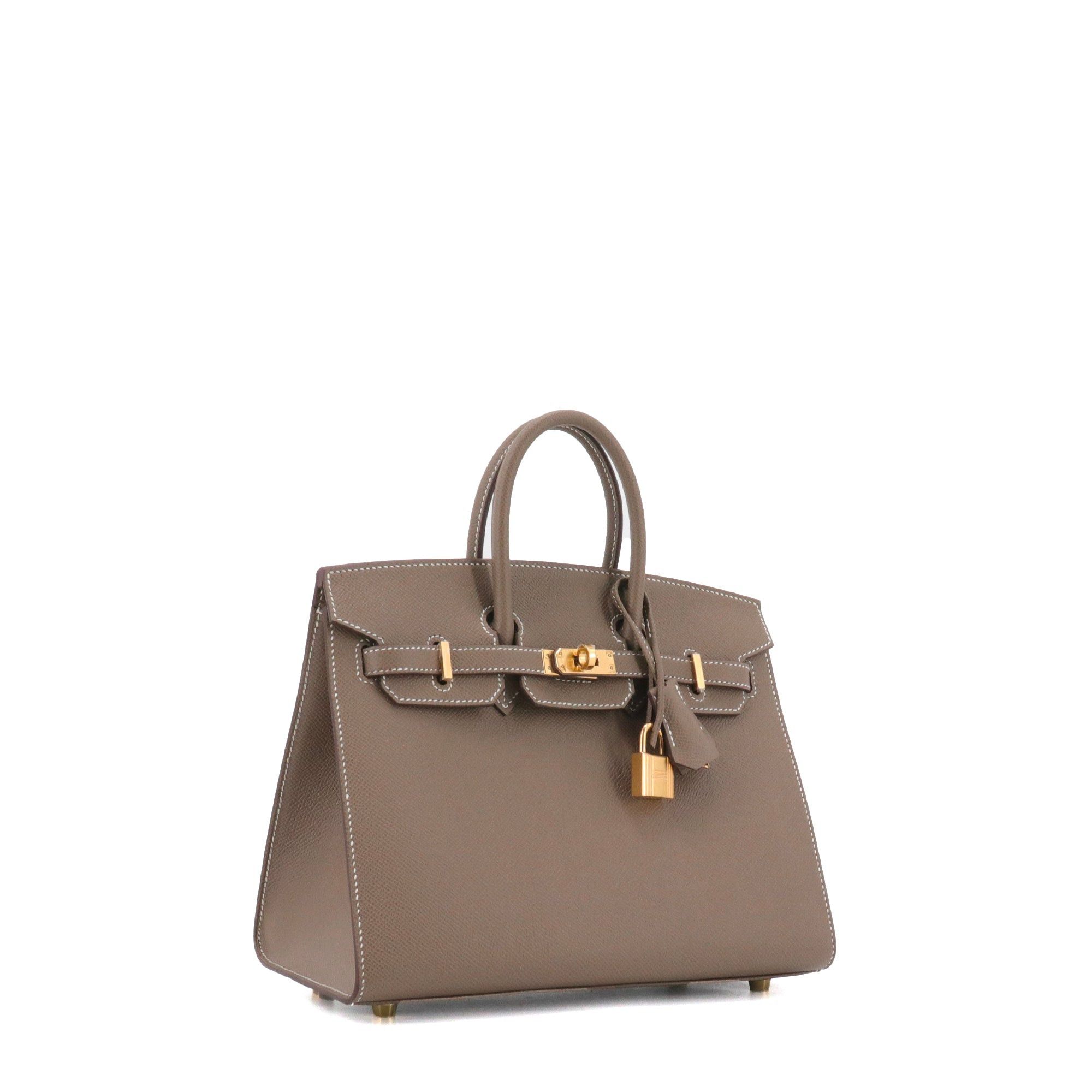 Hermes HERMÈS - Birkin 25 Hermès handbag in etoupe epsom leather Size ONE SIZE - 2 Thumbnail