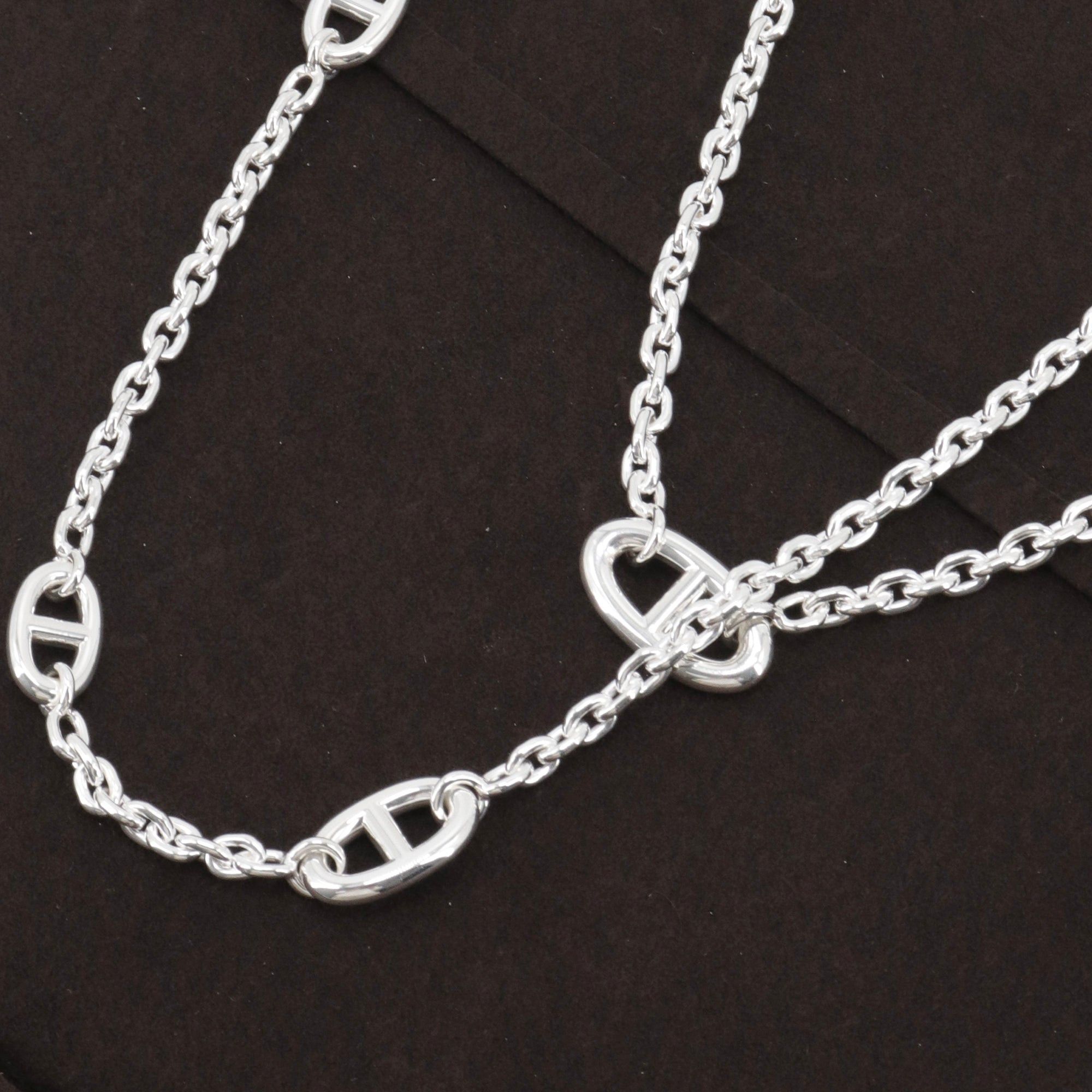 Hermes HERMÈS - Hermès Farandole 120 long necklace in silver Size ONE SIZE - 5 Thumbnail