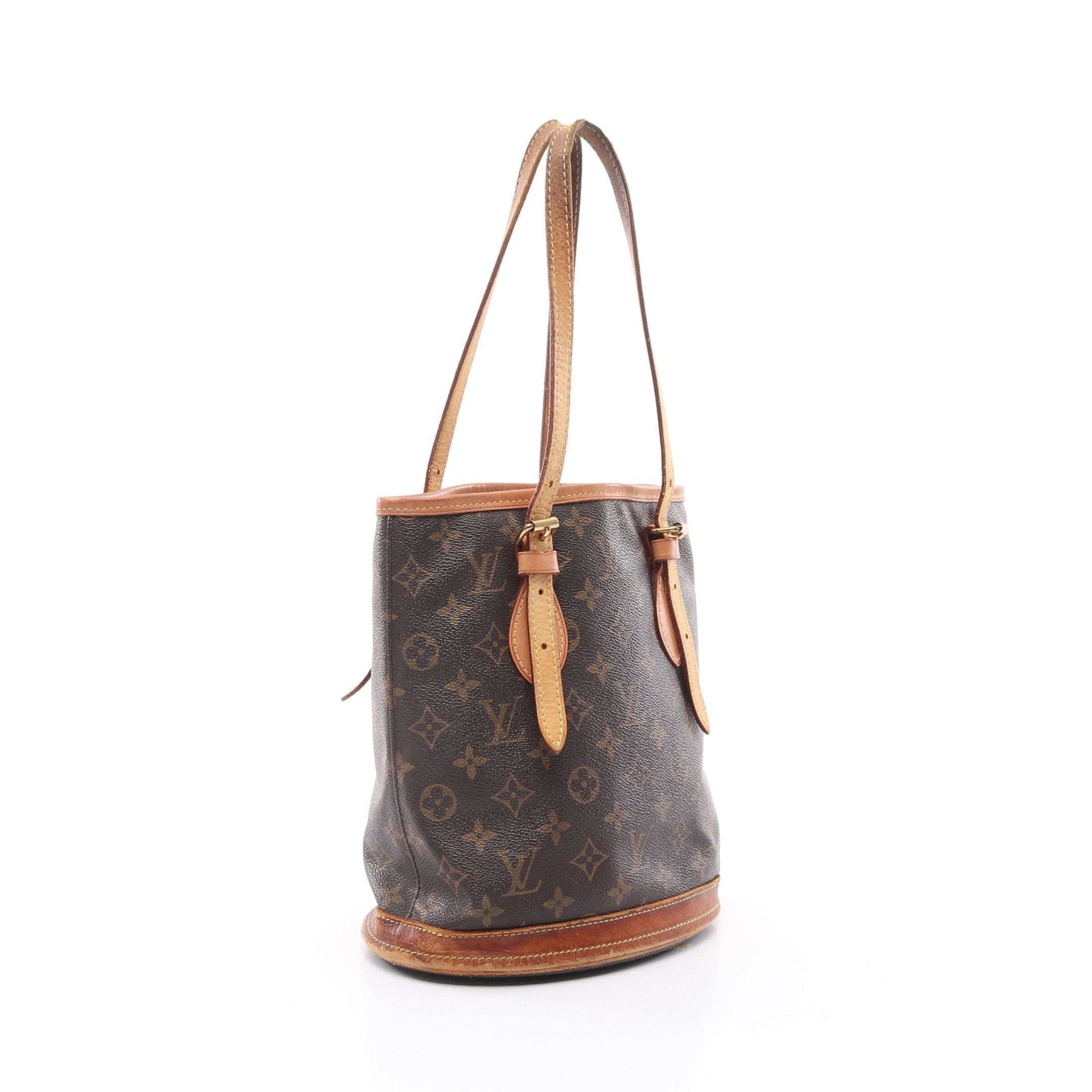 Louis Vuitton Louis Vuitton Bucket Pm Monogram Handbag Leather Brown Size ONE SIZE - 2 Thumbnail