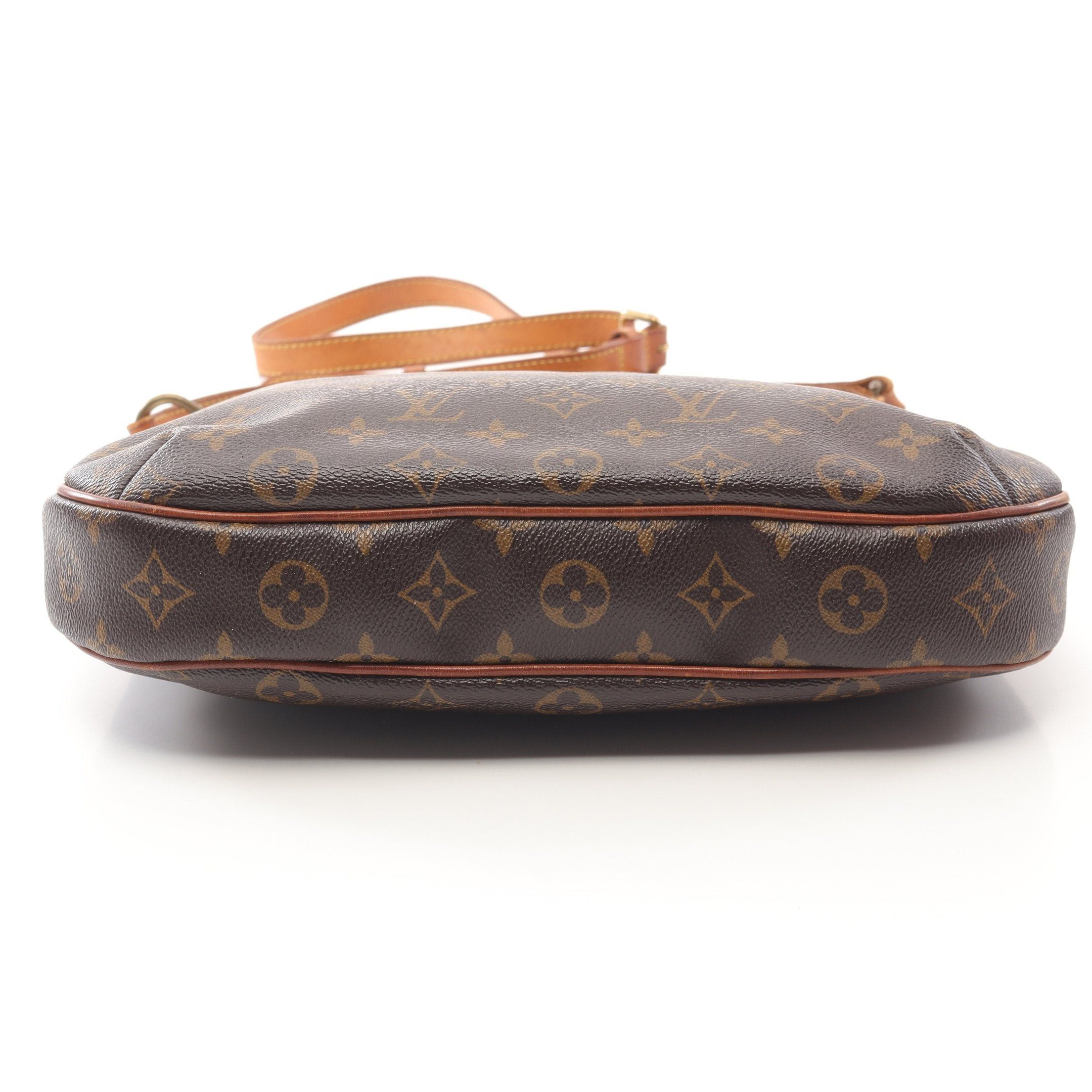 Louis Vuitton Louis Vuitton Odeon Mm Monogram Shoulder Bag Leather Brown Size ONE SIZE - 10 Thumbnail