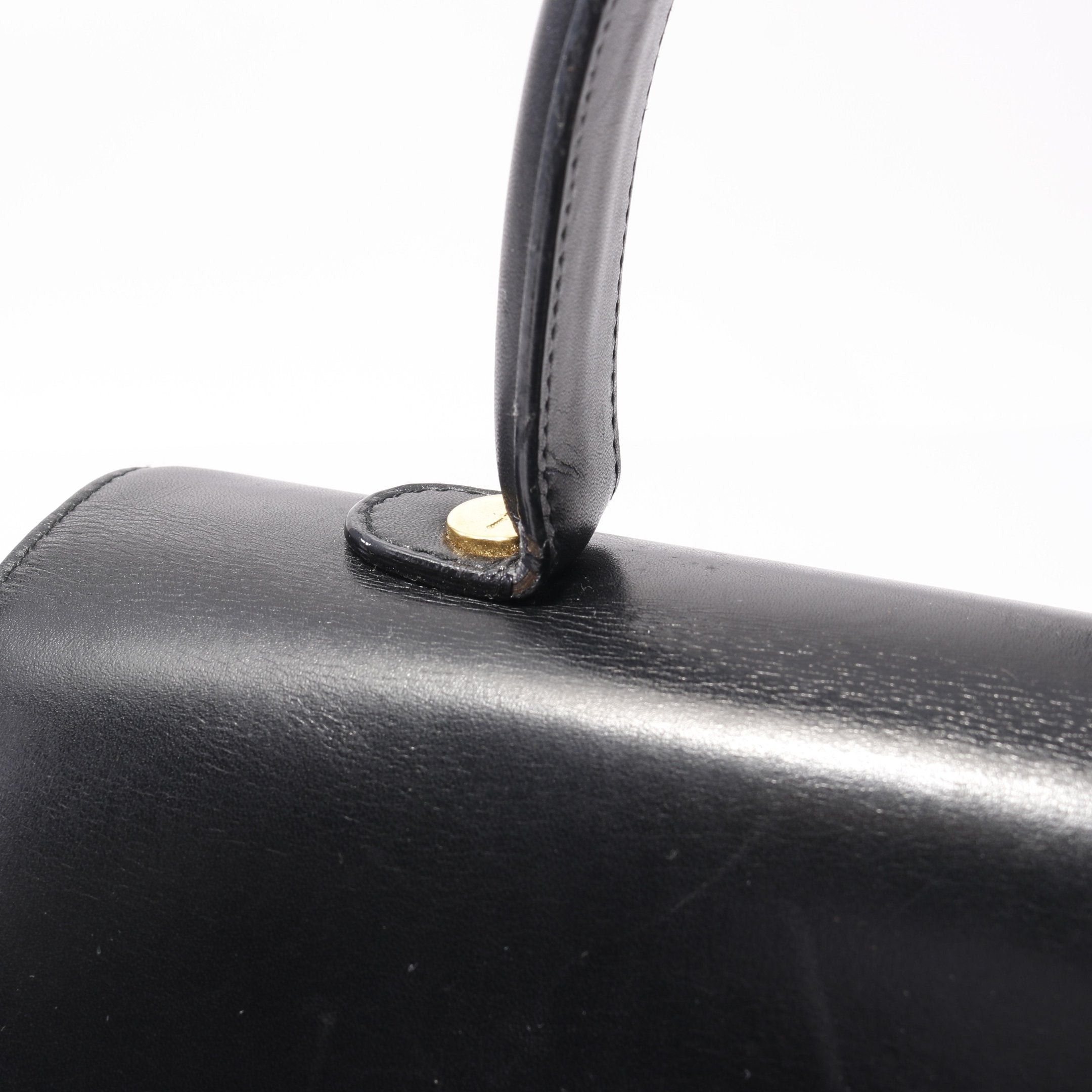 Salvatore Ferragamo Salvatore Ferragamo Gancini Handbag Leather Black Size ONE SIZE - 10 Thumbnail