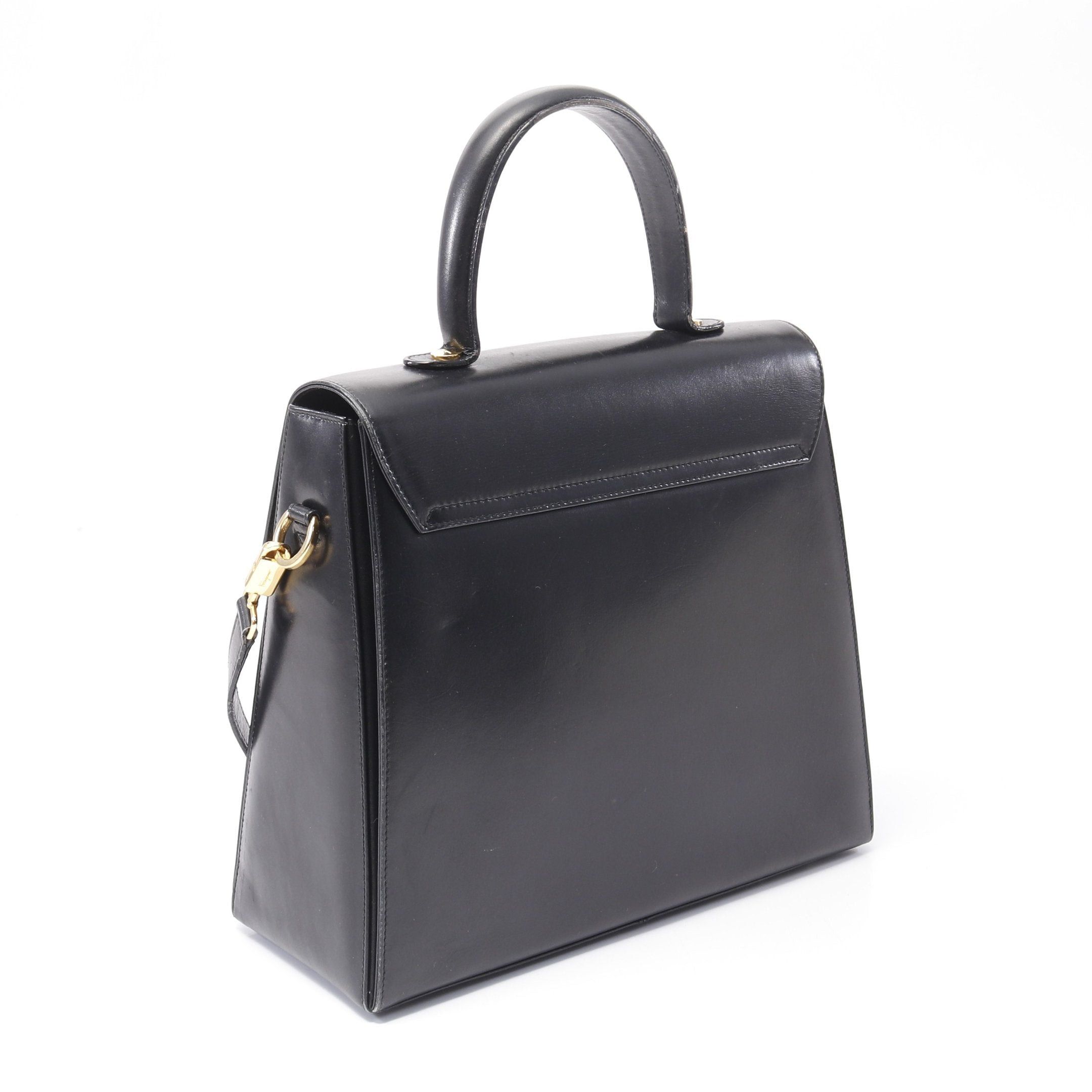 Salvatore Ferragamo Salvatore Ferragamo Gancini Handbag Leather Black Size ONE SIZE - 2 Thumbnail