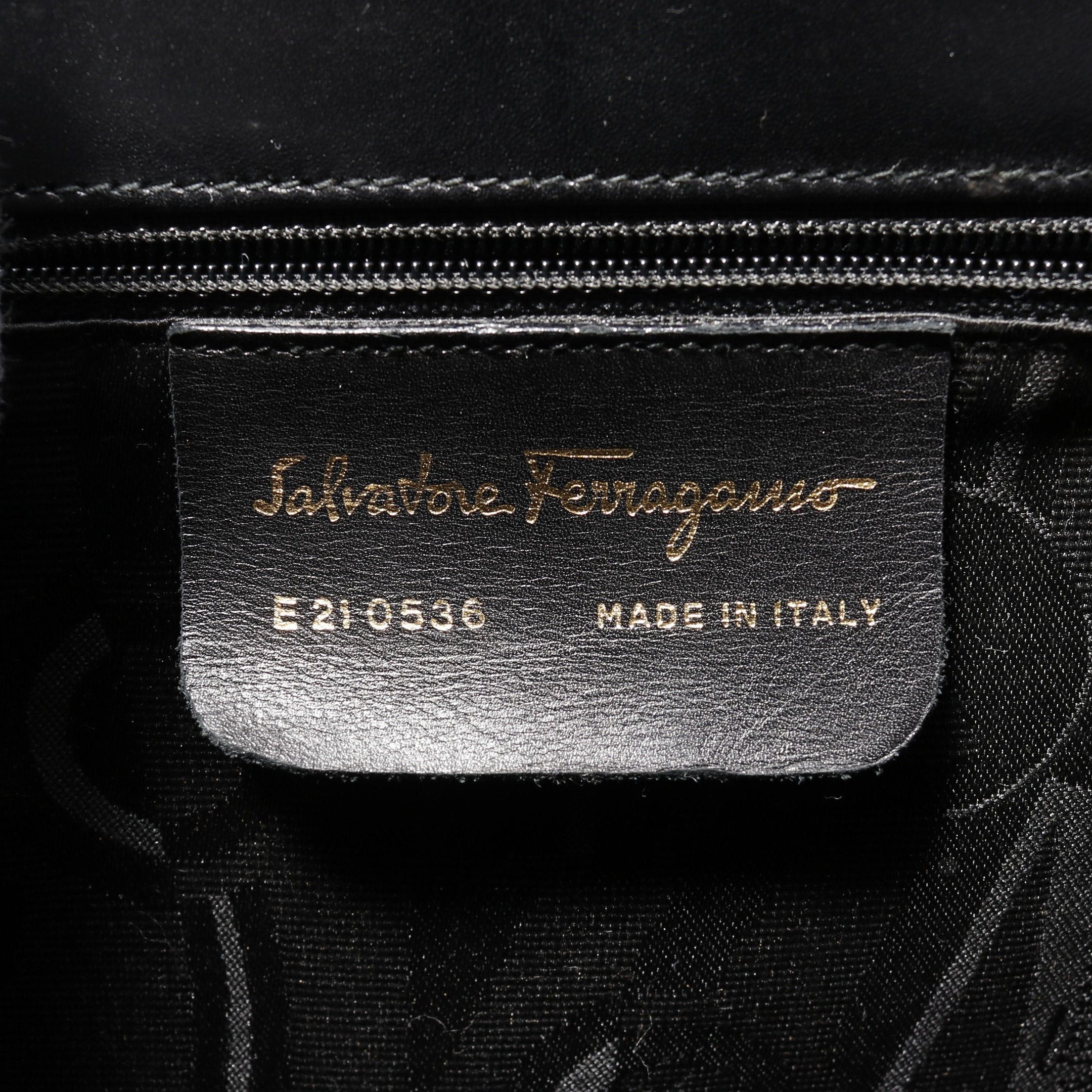 Salvatore Ferragamo Salvatore Ferragamo Gancini Handbag Leather Black Size ONE SIZE - 4 Thumbnail