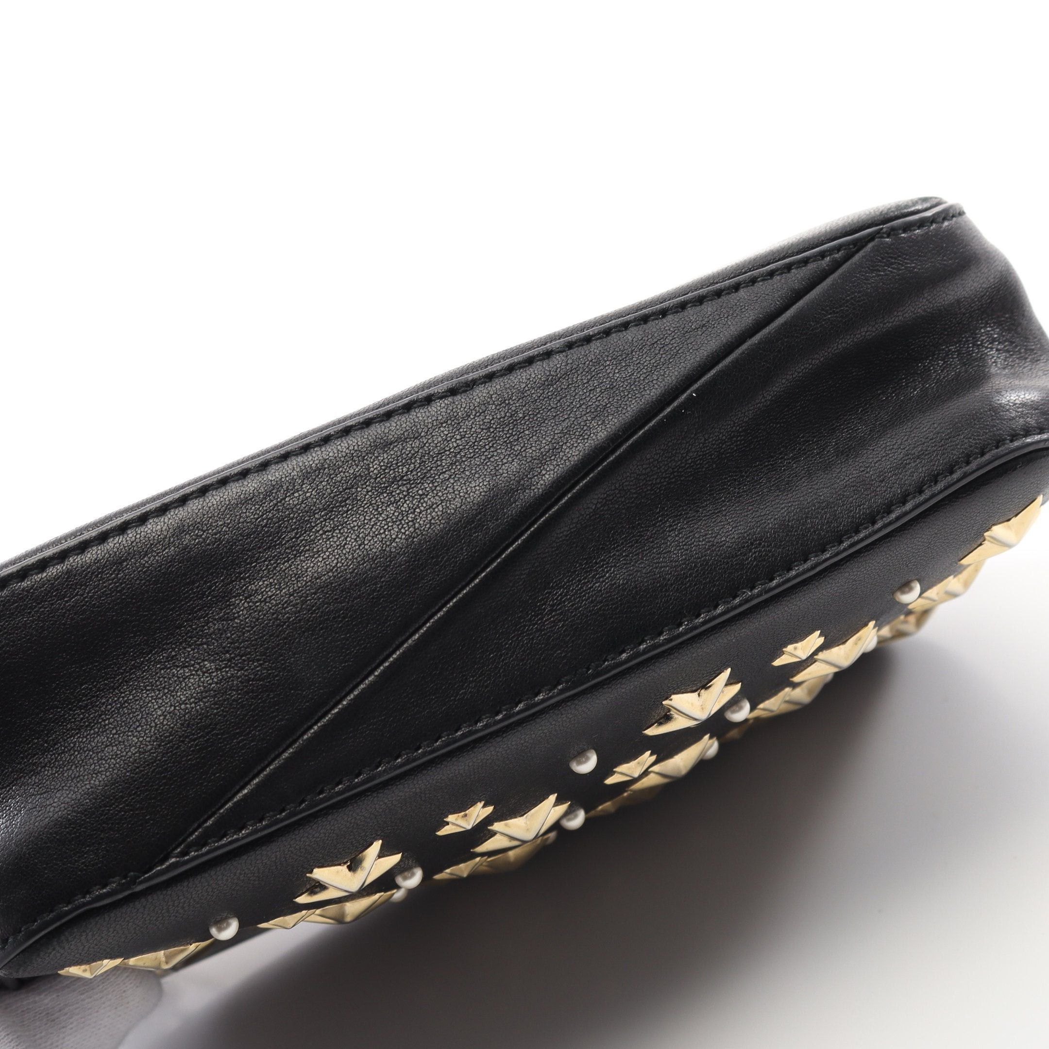 Jimmy Choo Jimmy Choo Shoulder Bag Leather Black Star Studs Size ONE SIZE - 9 Thumbnail