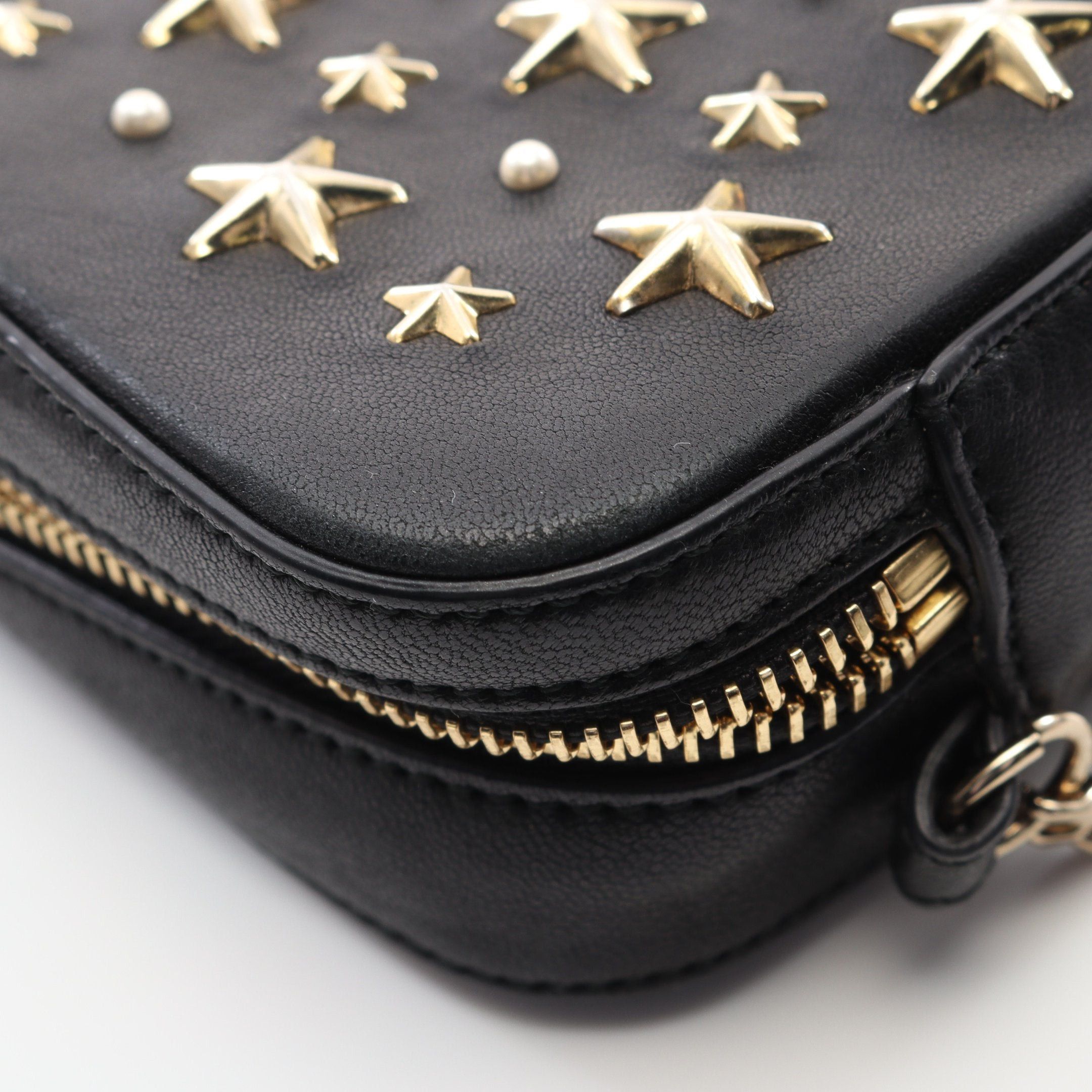 Jimmy Choo Jimmy Choo Shoulder Bag Leather Black Star Studs Size ONE SIZE - 8 Thumbnail