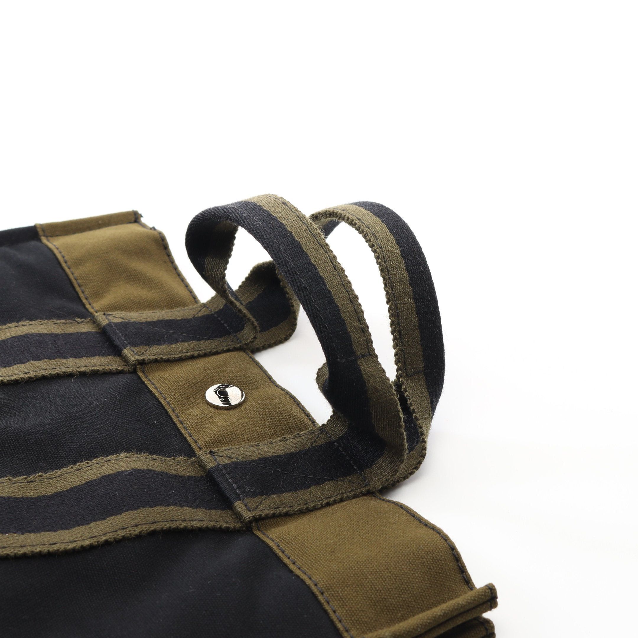 Hermes Hermes Fool Toe Pm Handbag Tote Bag Canvas Black Khaki Green Silver Hardware Size ONE SIZE - 5 Thumbnail