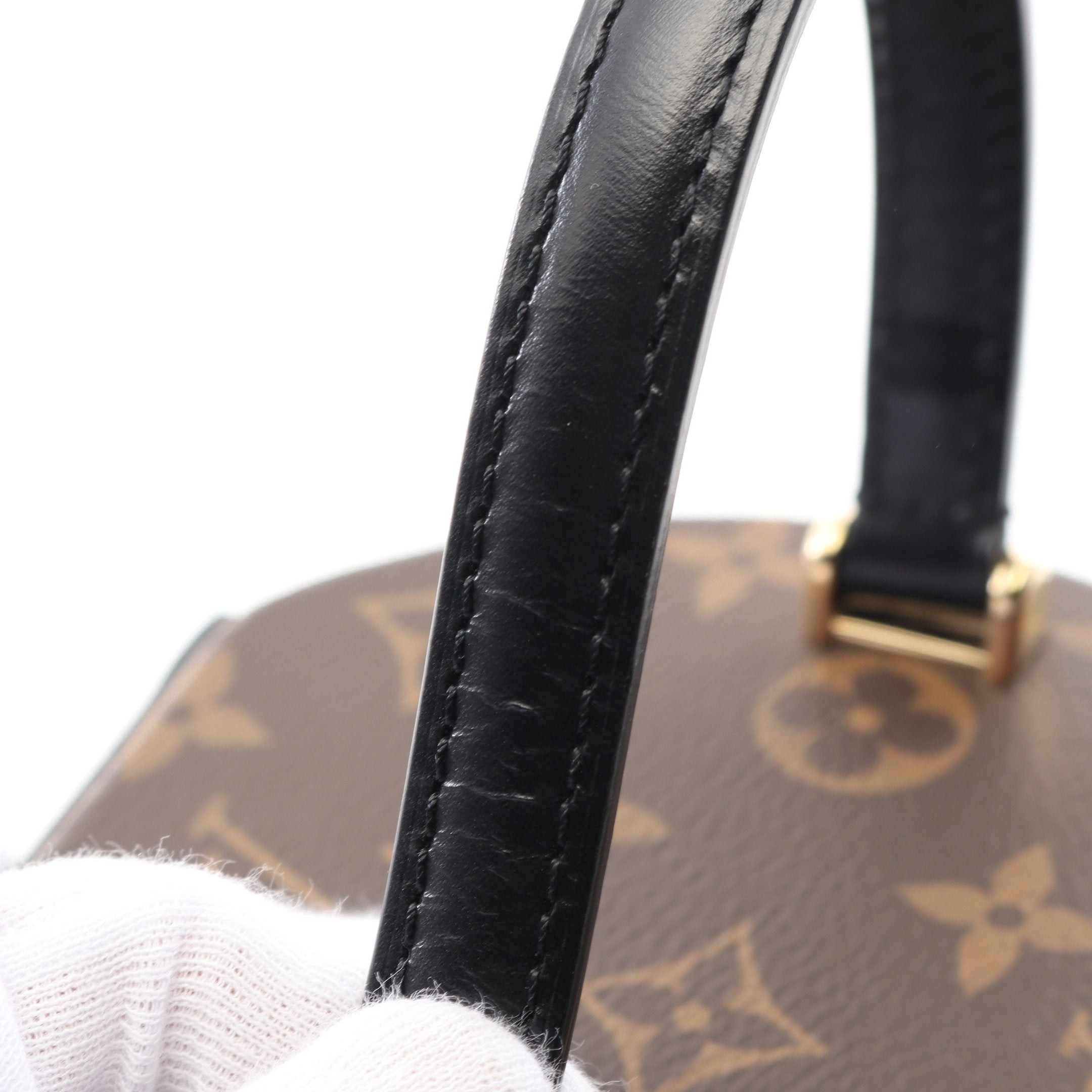 Louis Vuitton Louis Vuitton Cannes Monogram Reverse Handbag Vanity Bag Leather Brown Black Size ONE SIZE - 6 Thumbnail
