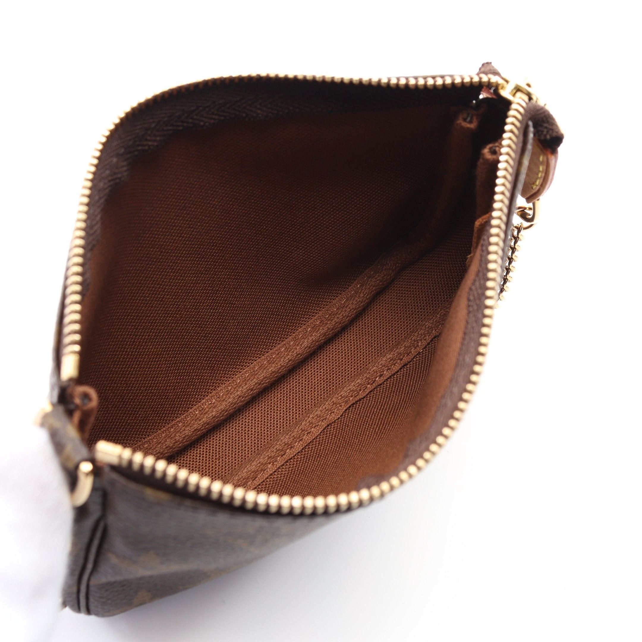 Louis Vuitton Louis Vuitton Mini Pochette Accessoires Monogram Chain Handbag Leather Brown Size ONE SIZE - 3 Thumbnail