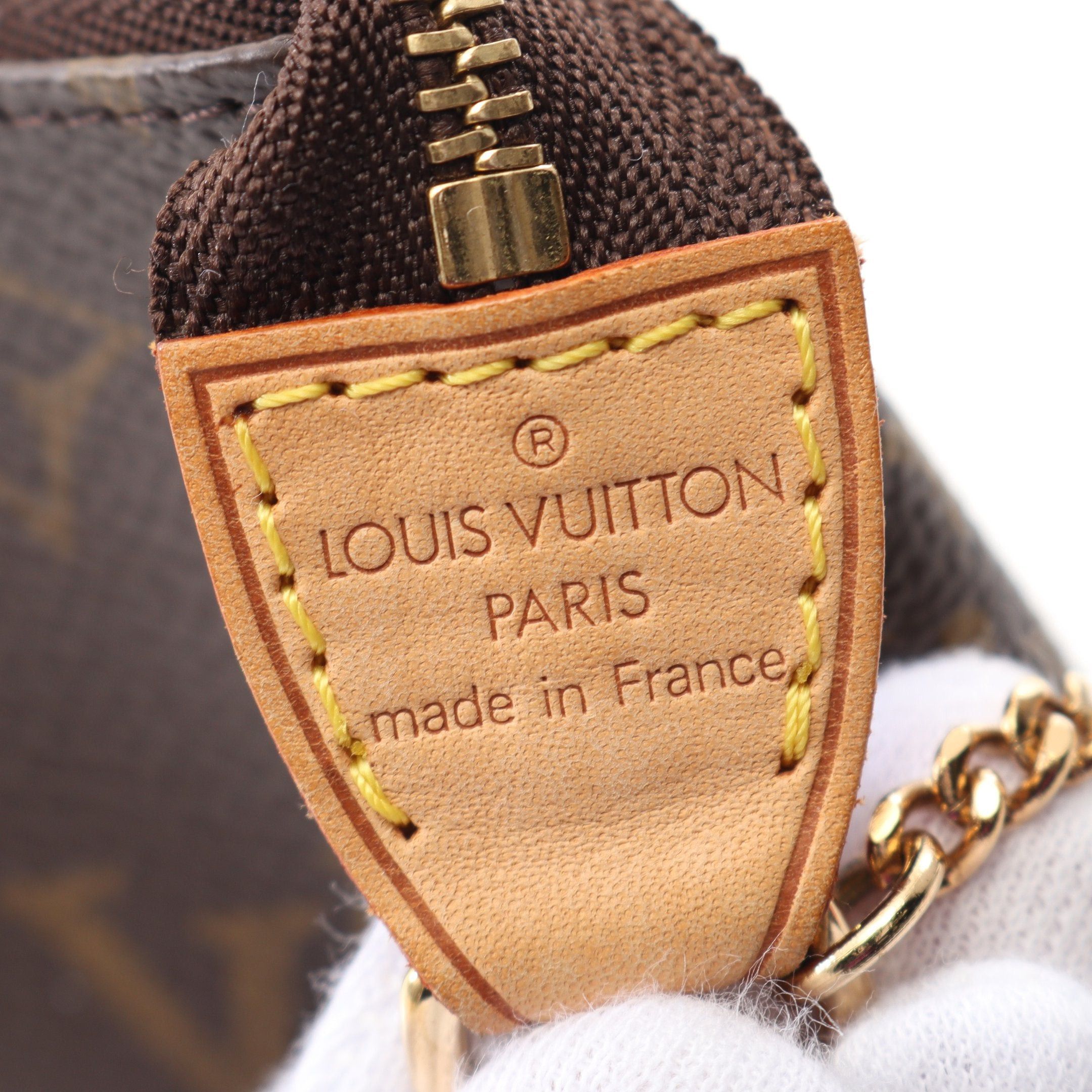 Louis Vuitton Louis Vuitton Mini Pochette Accessoires Monogram Chain Handbag Leather Brown Size ONE SIZE - 4 Thumbnail