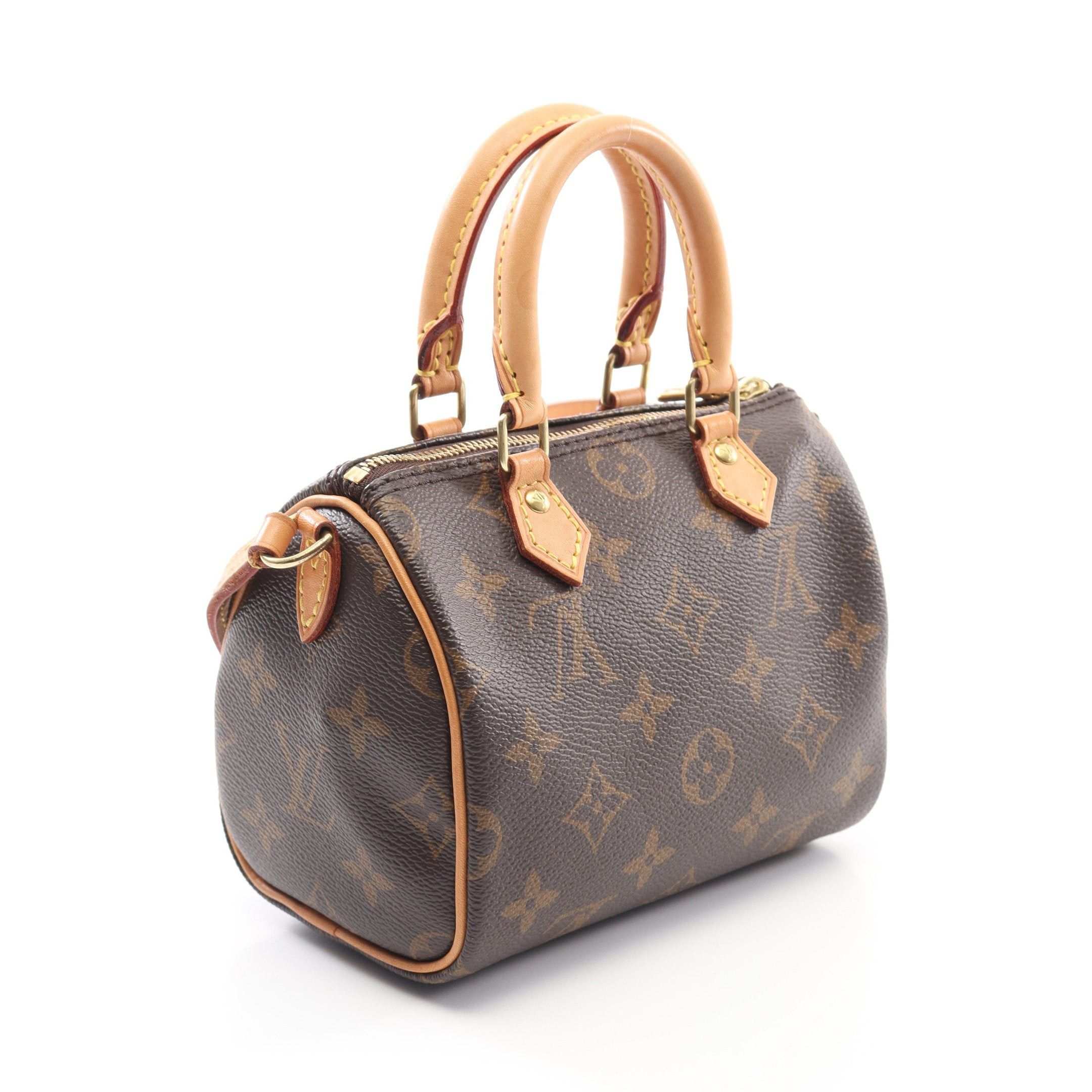 Louis Vuitton Louis Vuitton Nano Speedy Monogram Shoulder Bag Leather Brown Size ONE SIZE - 2 Thumbnail