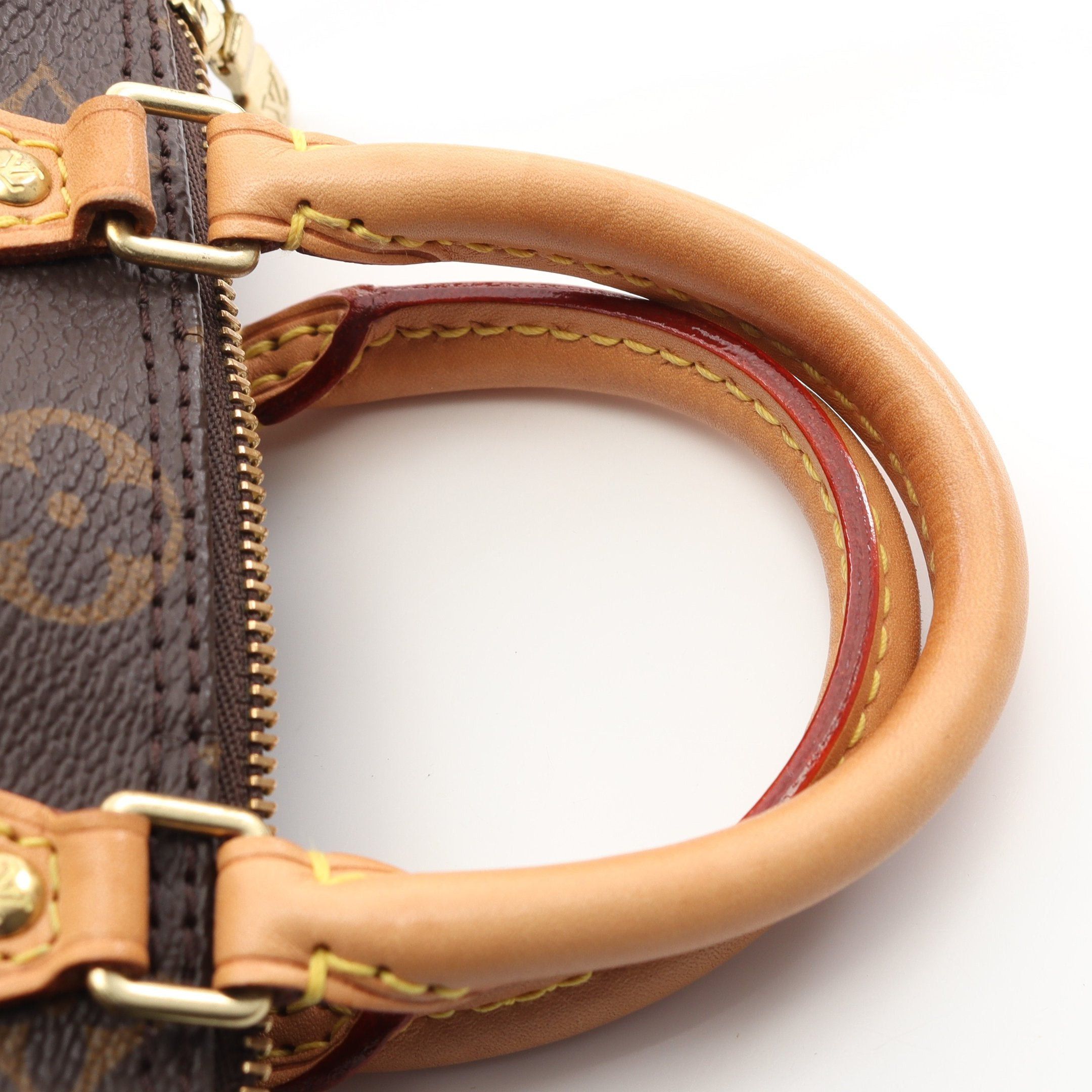 Louis Vuitton Louis Vuitton Nano Speedy Monogram Shoulder Bag Leather Brown Size ONE SIZE - 7 Thumbnail