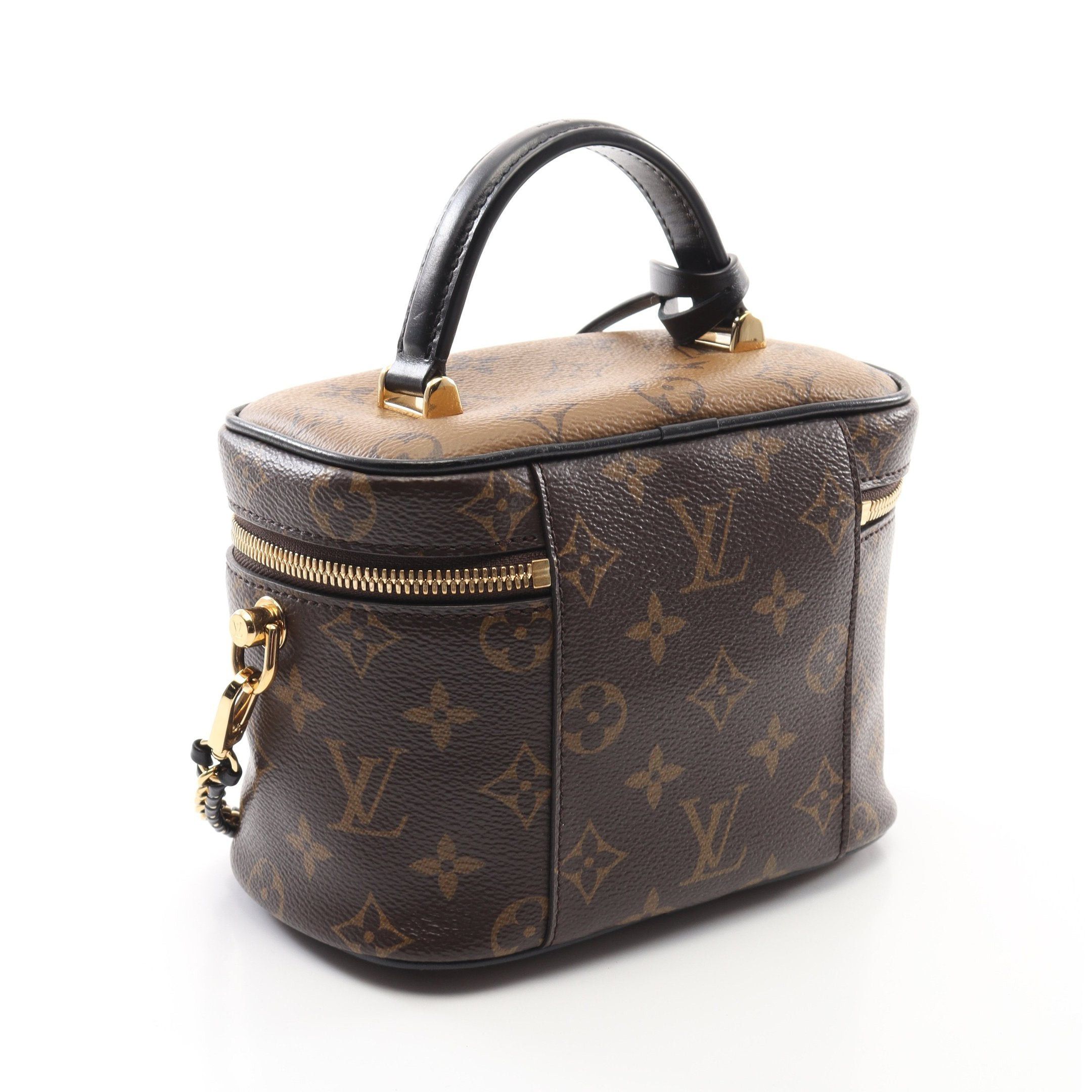 Louis Vuitton Louis Vuitton Vanity Nv Pm Monogram Reverse Handbag Bag Leather Brown Black Size ONE SIZE - 2 Thumbnail