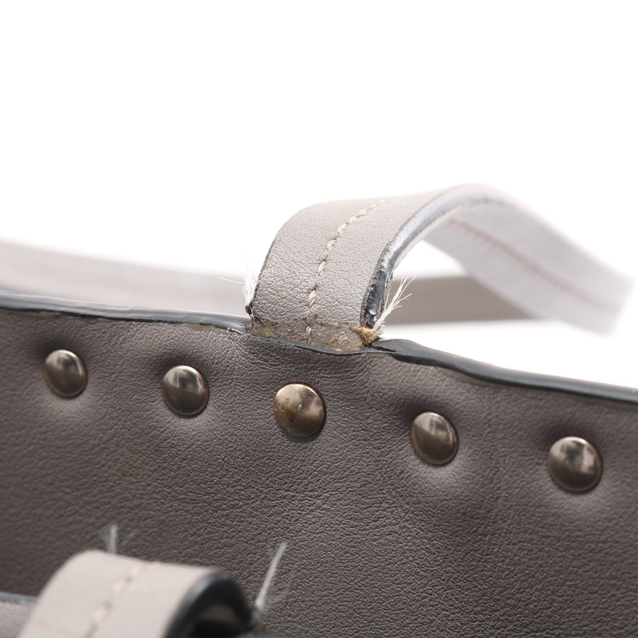 Valentino Valentino Rockstud Shoulder Bag Tote Leather Gray Size ONE SIZE - 9 Thumbnail