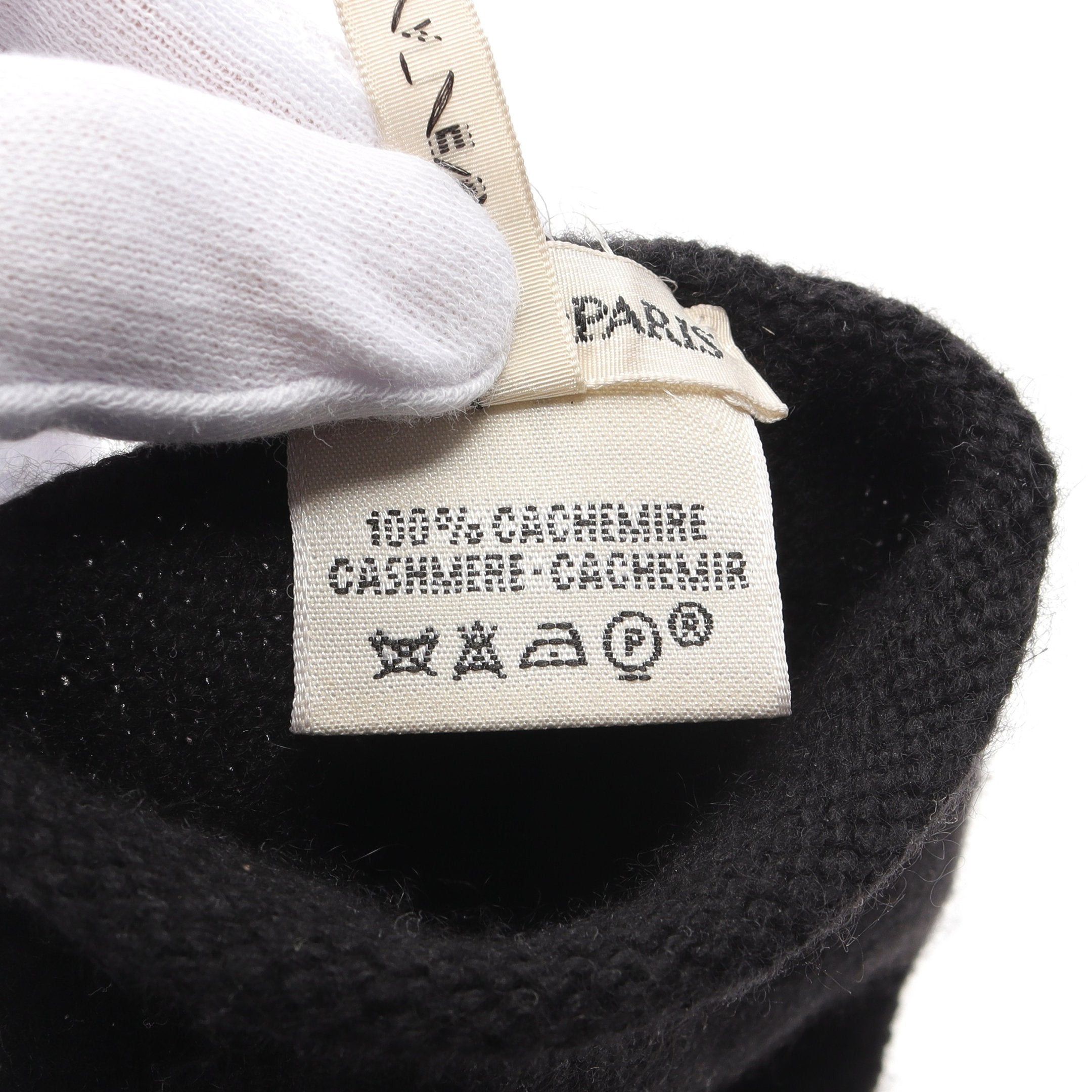 Hermes Hermes Gloves Glove Cashmere Black Knit Size ONE SIZE - 4 Thumbnail