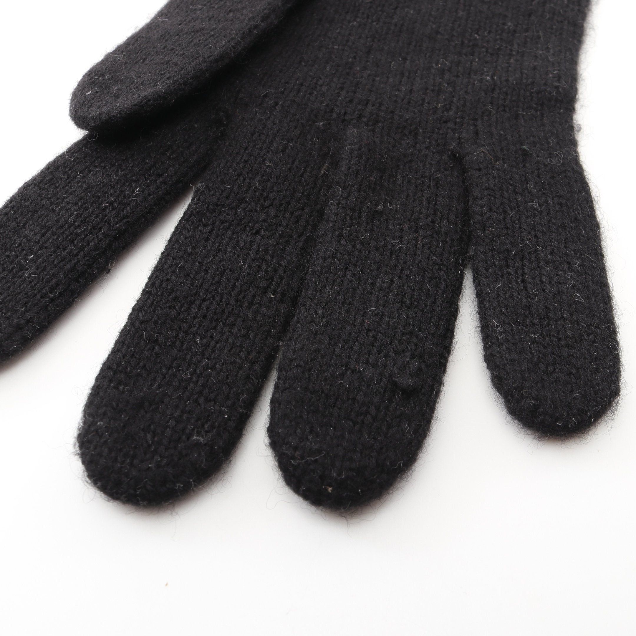 Hermes Hermes Gloves Glove Cashmere Black Knit Size ONE SIZE - 6 Thumbnail
