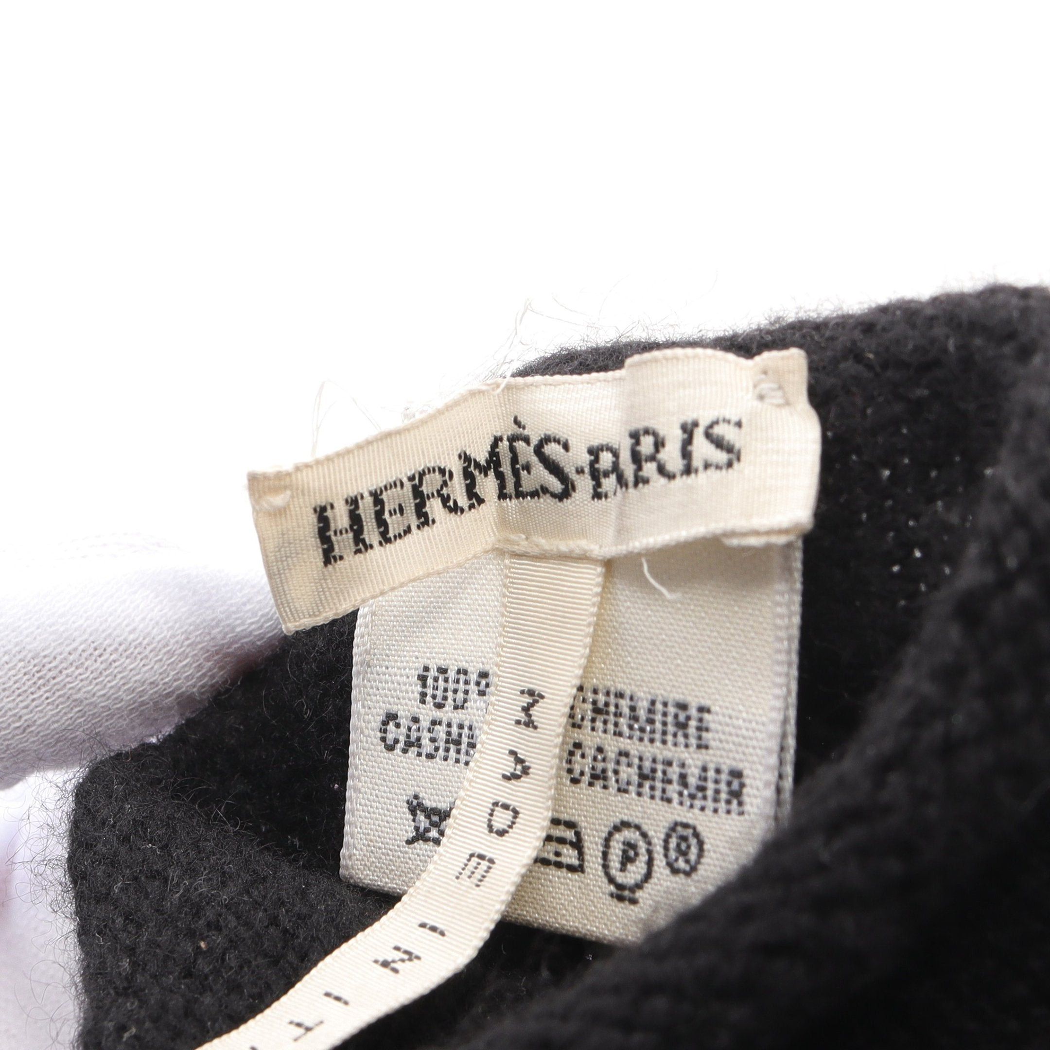 Hermes Hermes Gloves Glove Cashmere Black Knit Size ONE SIZE - 3 Thumbnail