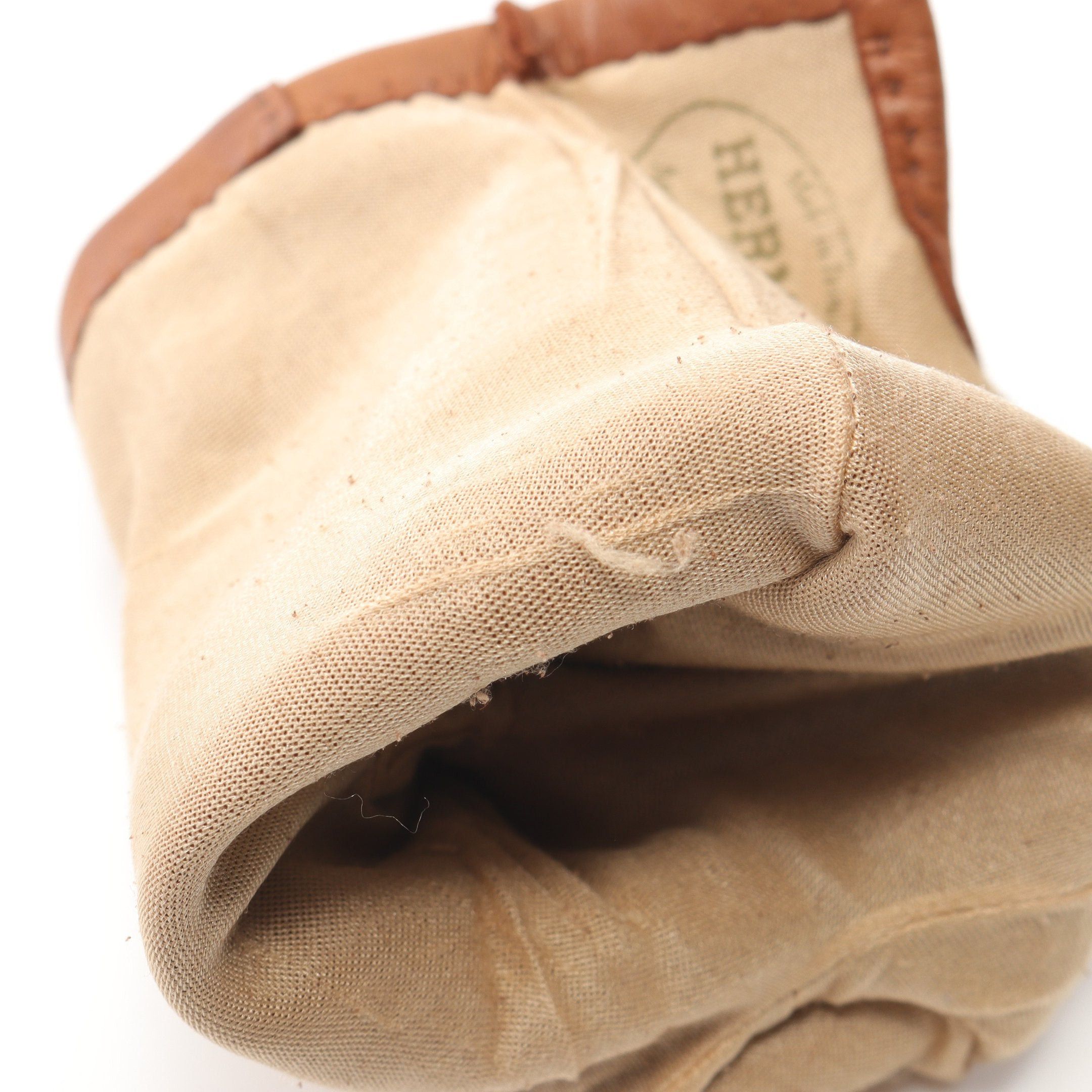 Hermes Hermes H Logo Gloves Glove Lambskin Brown Silver Hardware Size ONE SIZE - 6 Thumbnail